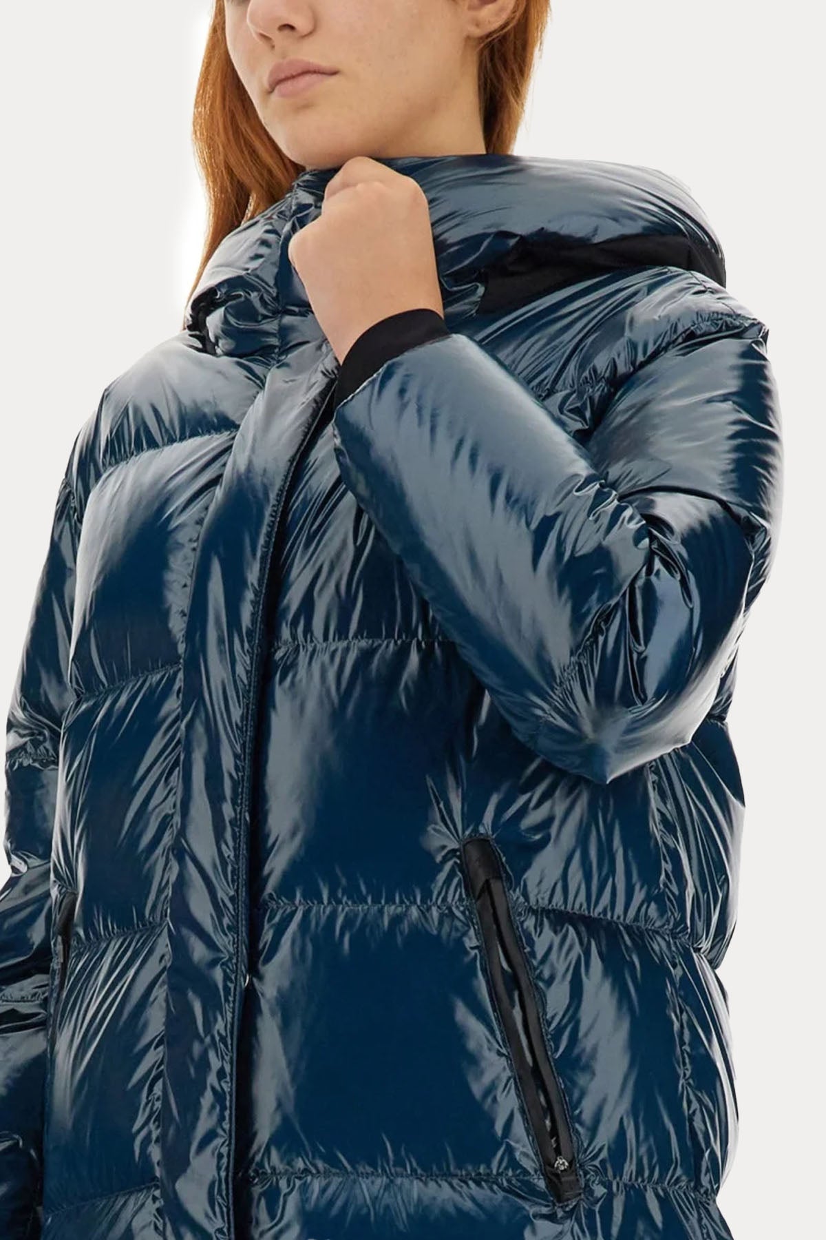 Herno Laminar Kapüşonlu Uzun Puffer Mont-Libas Trendy Fashion Store