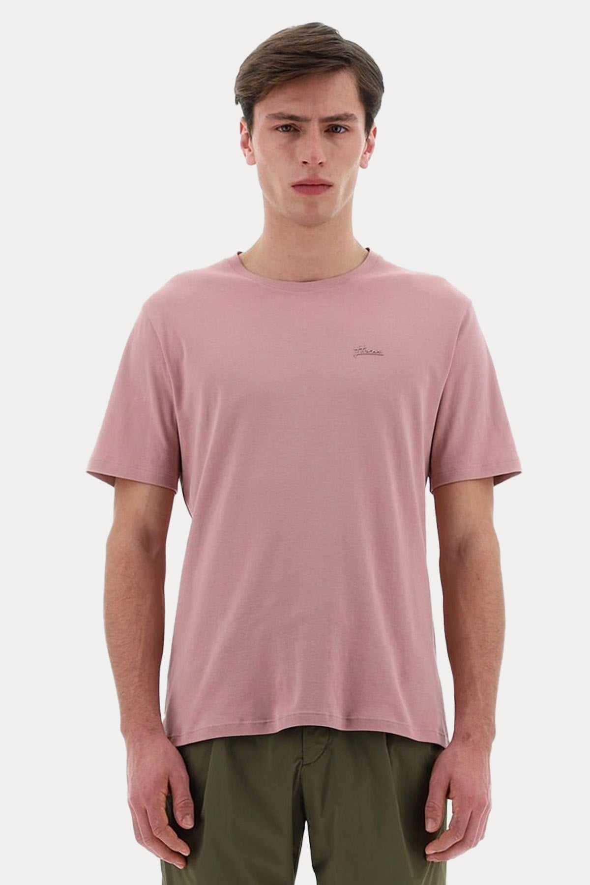 Herno Resort Regular Fit Yuvarlak Yaka Logolu T-shirt-Libas Trendy Fashion Store