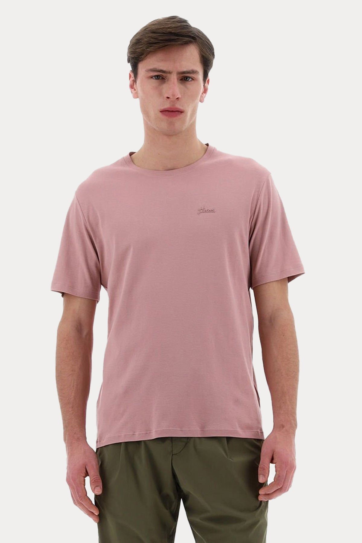 Herno Resort Regular Fit Yuvarlak Yaka Logolu T-shirt-Libas Trendy Fashion Store