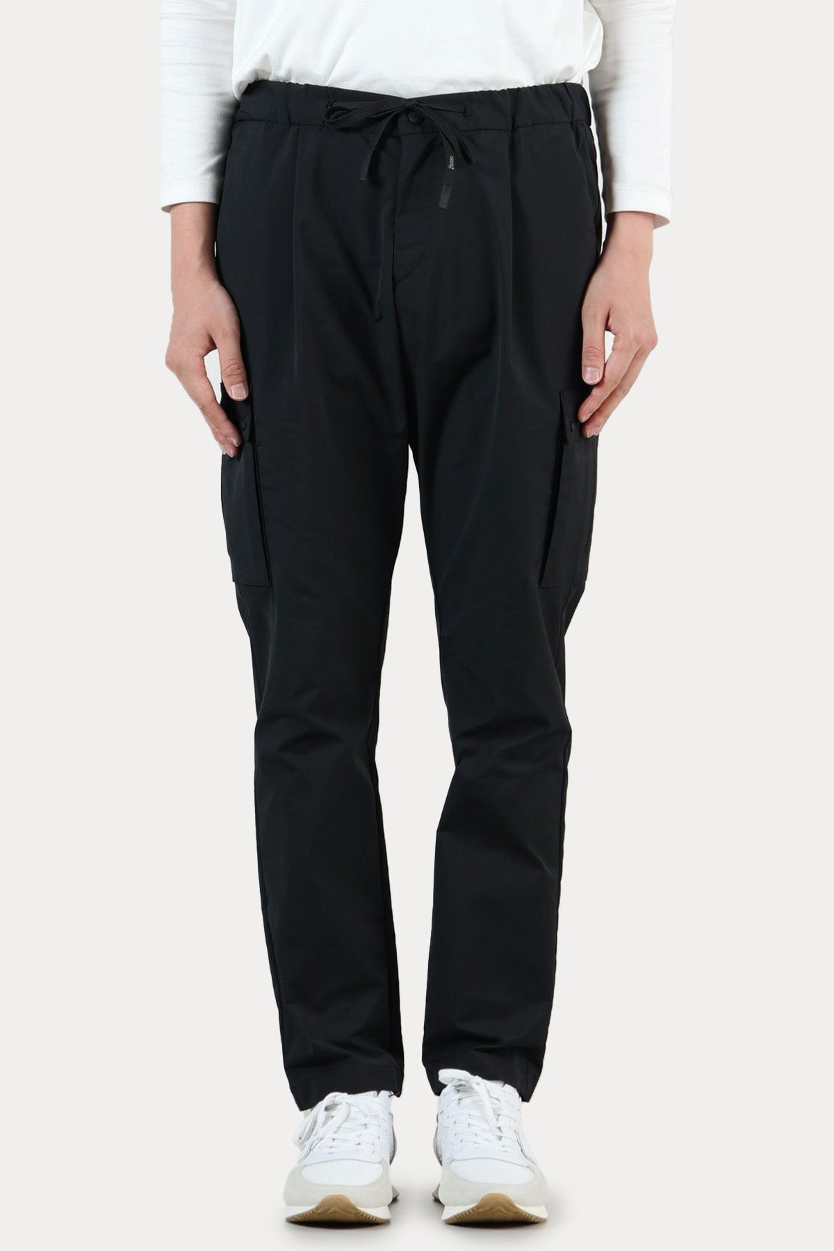 Herno Beli Lastikli Slim Fit Tek Pileli Kargo Pantolon-Libas Trendy Fashion Store