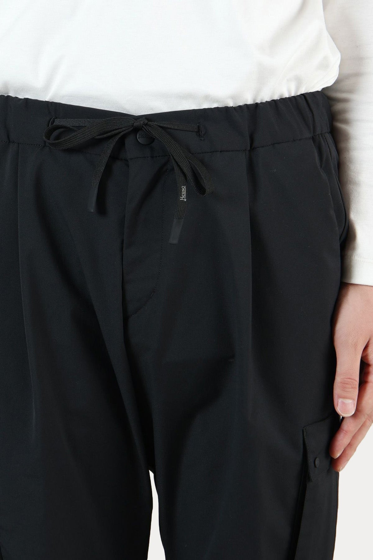 Herno Beli Lastikli Slim Fit Tek Pileli Kargo Pantolon-Libas Trendy Fashion Store