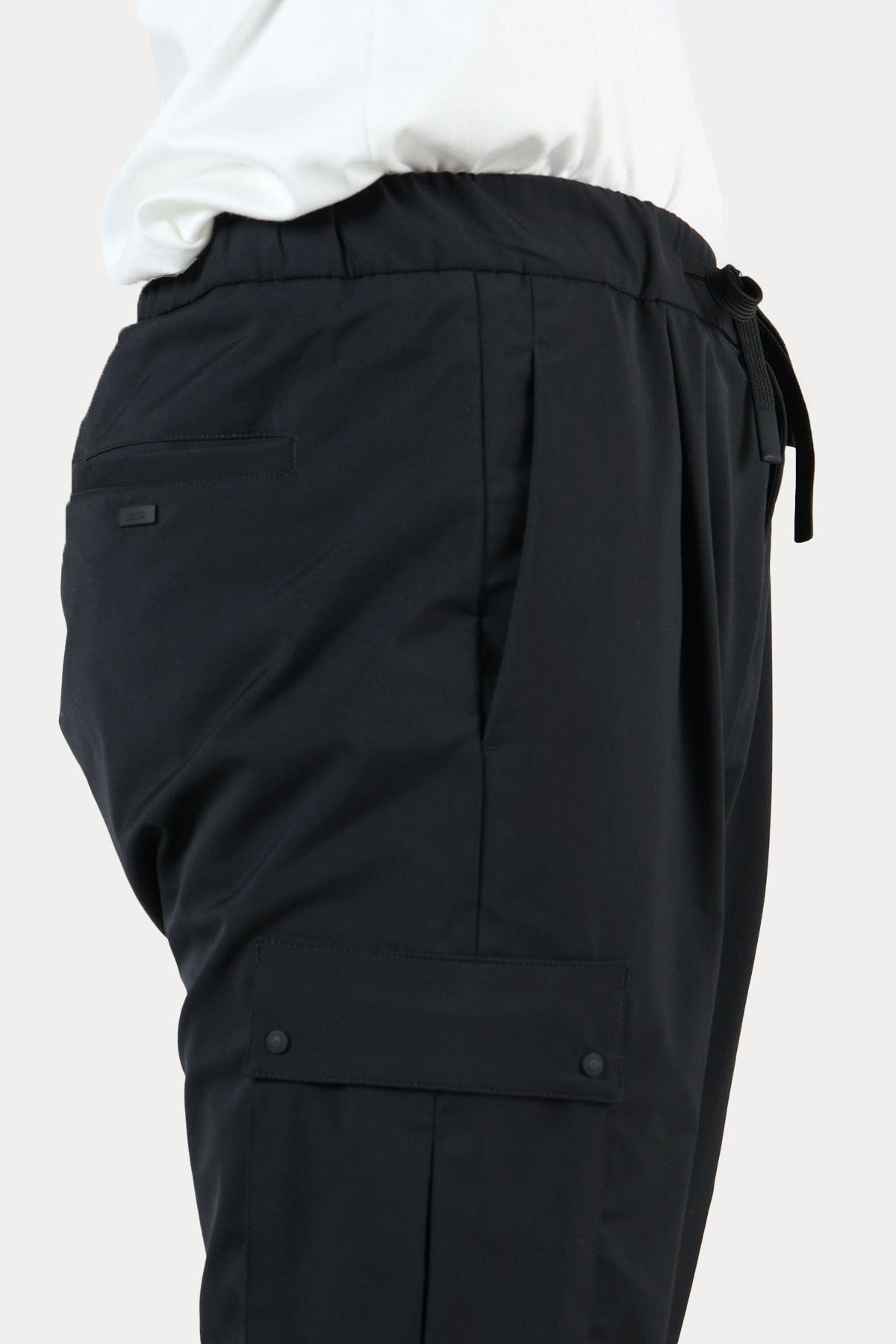 Herno Beli Lastikli Slim Fit Tek Pileli Kargo Pantolon-Libas Trendy Fashion Store