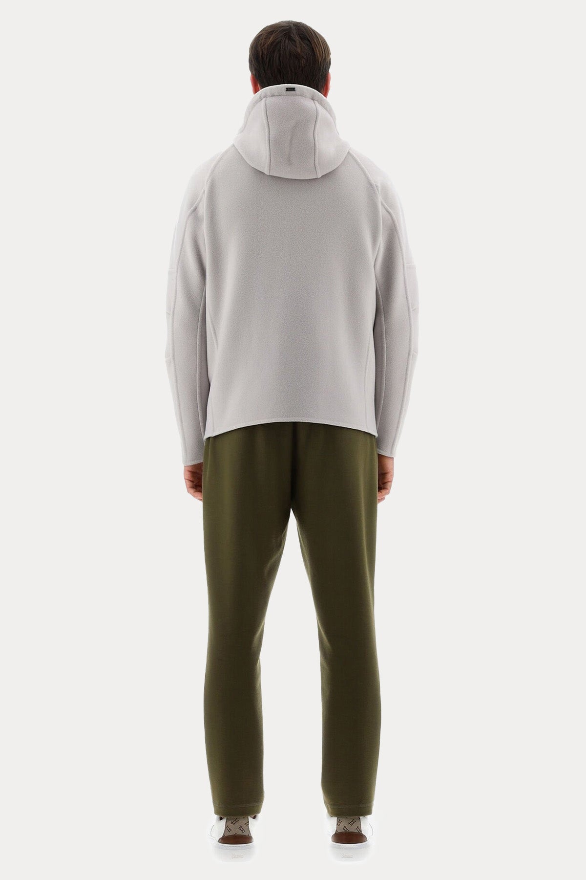 Herno Resort Geniş Kesim Kapüşonlu Yün Ceket-Libas Trendy Fashion Store