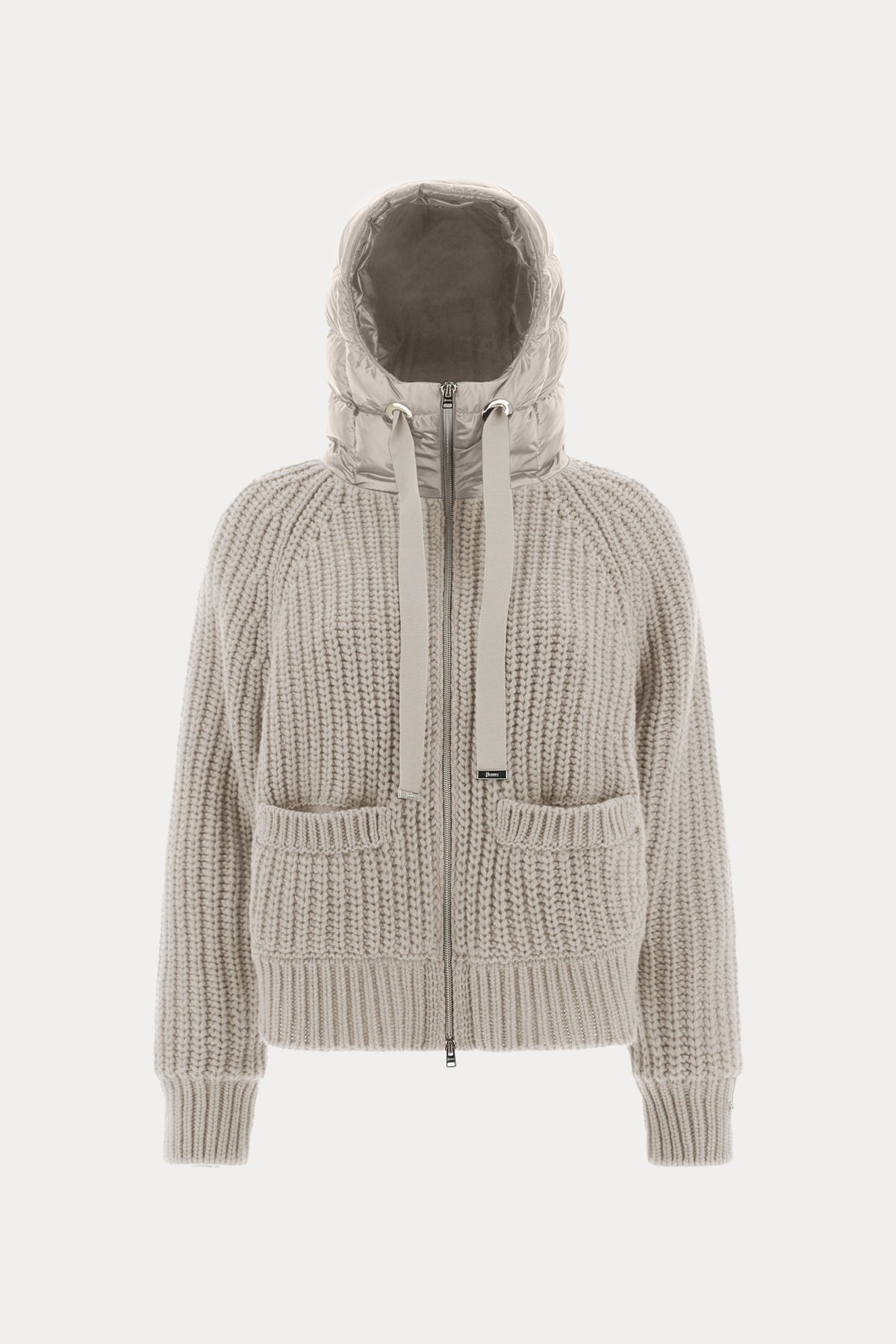 Herno Kapüşonlu Örgü Yün Ceket-Libas Trendy Fashion Store