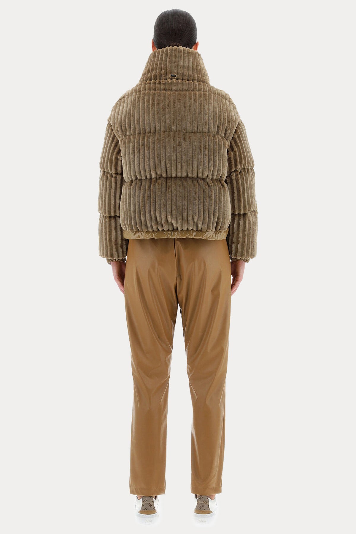 Herno Fitilli Kadife Dik Yakalı Puffer Mont-Libas Trendy Fashion Store