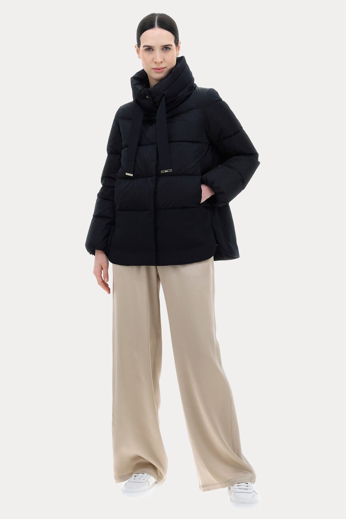 Herno Büzgülü Dik Yaka Puffer Mont-Libas Trendy Fashion Store