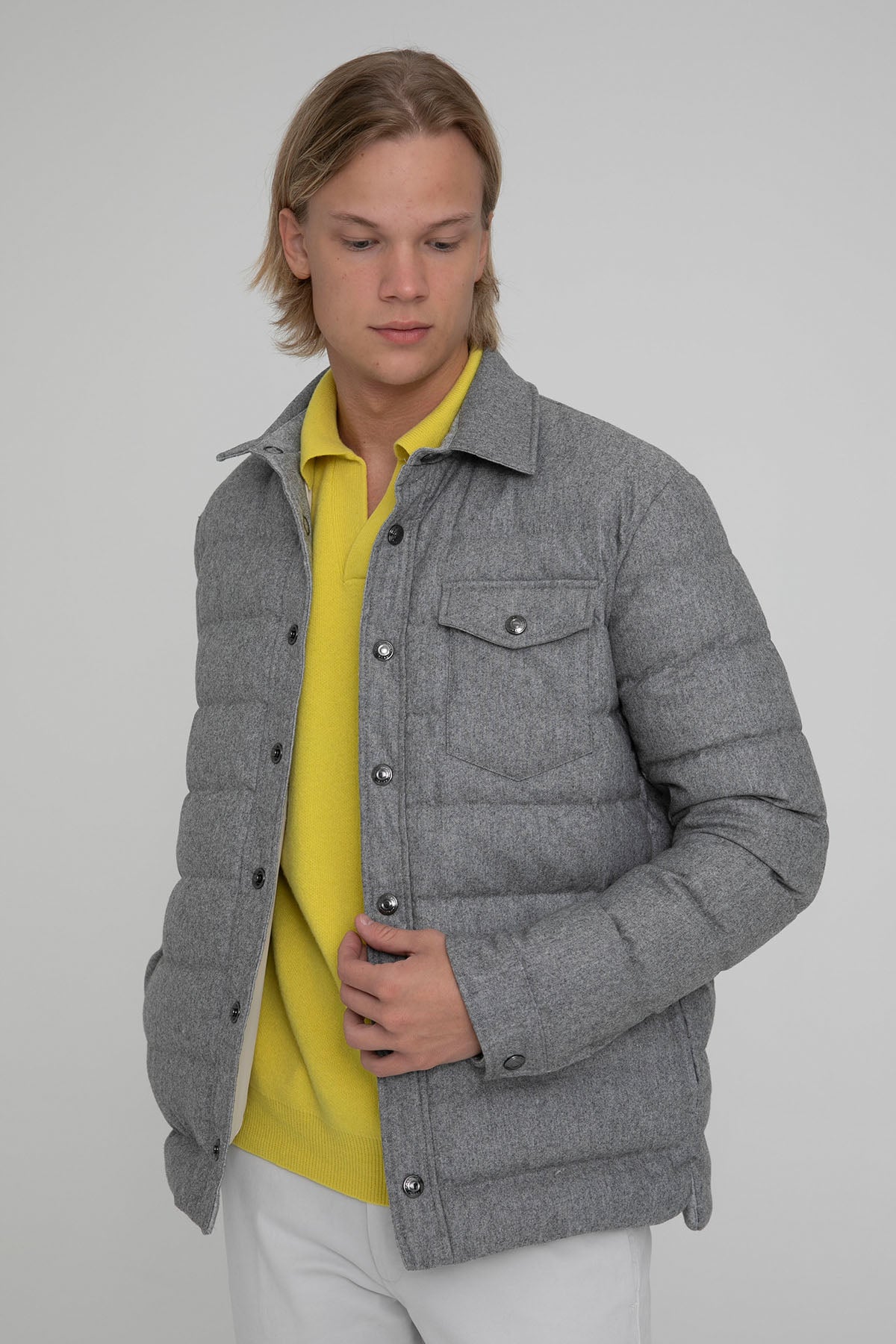 Fradi Kaşmirli Puffer Yün Ceket Mont-Libas Trendy Fashion Store