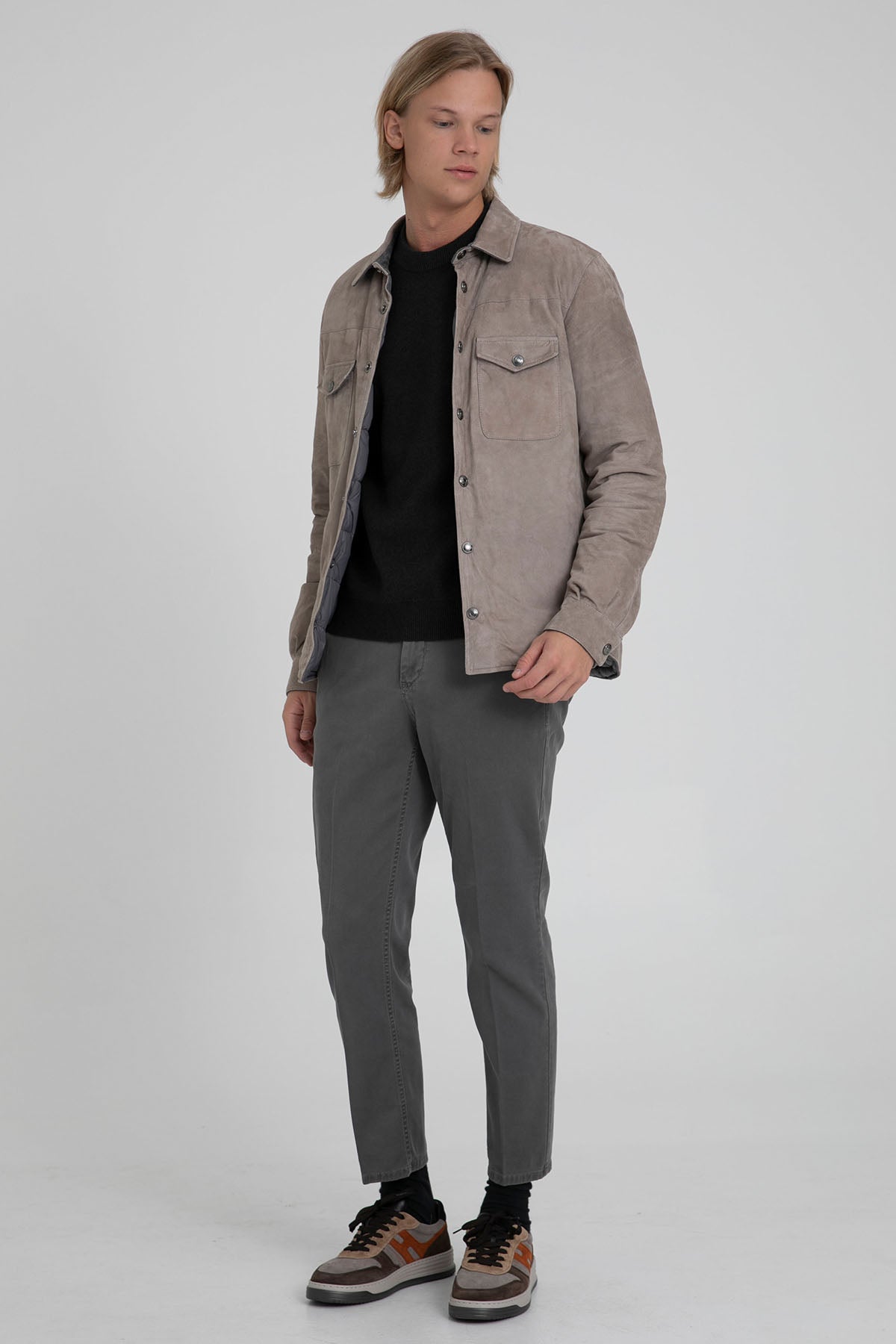 Fradi Puffer Dolgulu Süet Ceket-Libas Trendy Fashion Store