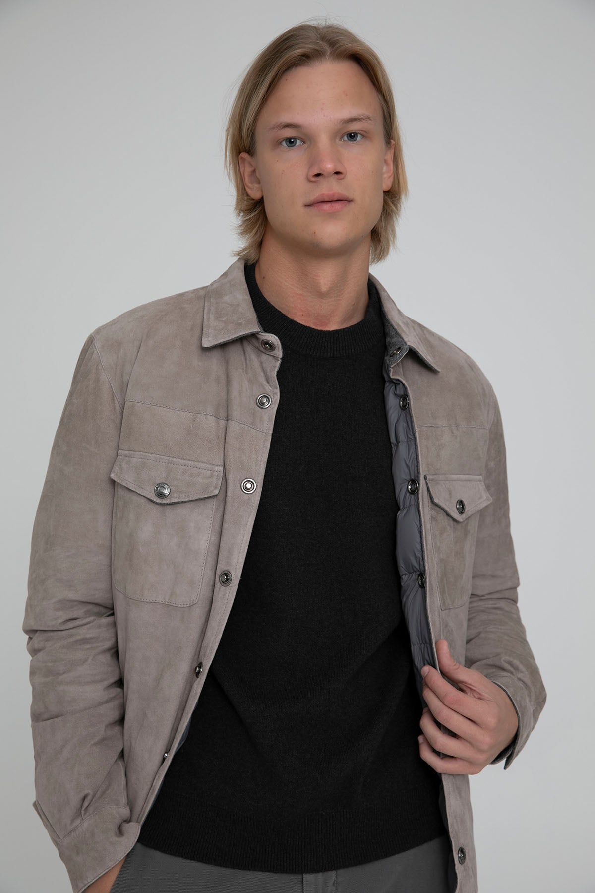 Fradi Puffer Dolgulu Süet Ceket-Libas Trendy Fashion Store