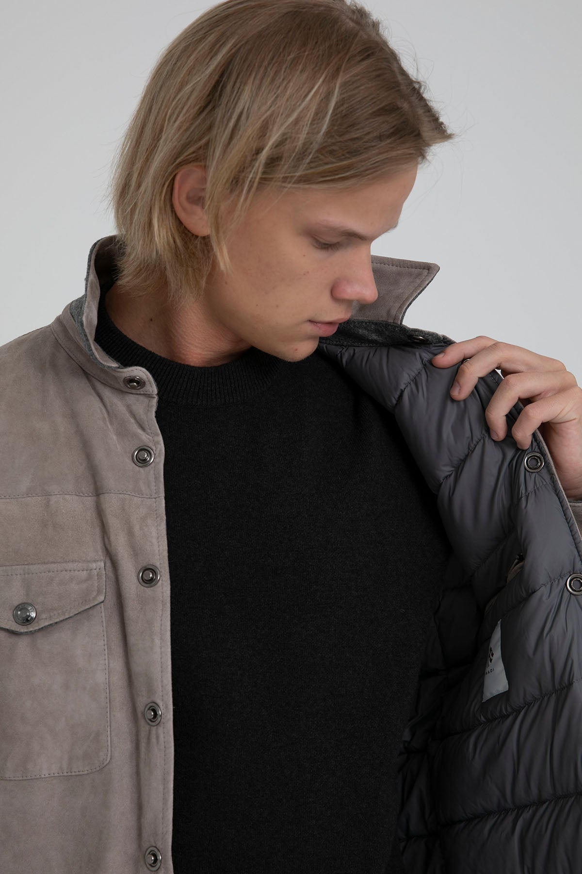 Fradi Puffer Dolgulu Süet Ceket-Libas Trendy Fashion Store