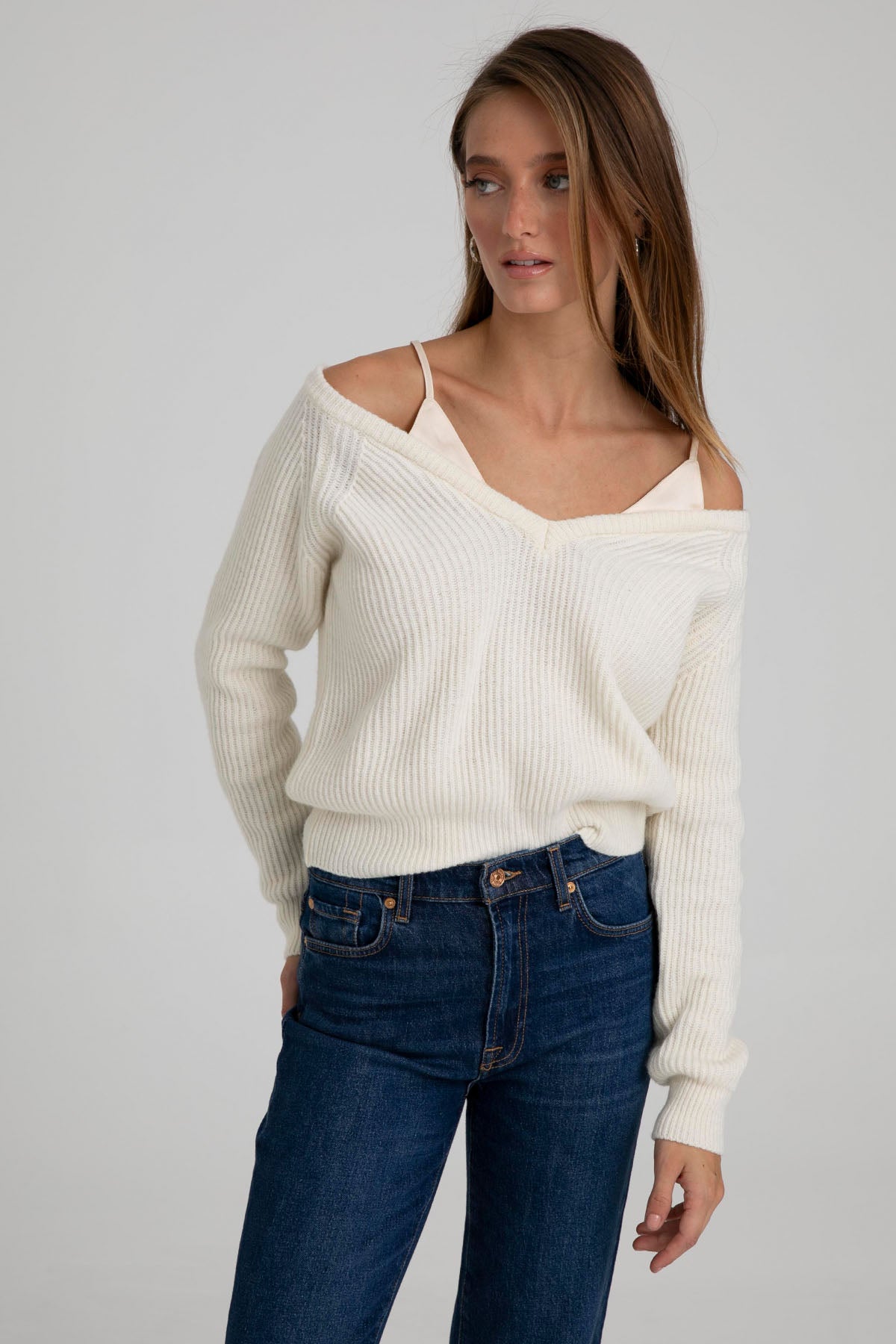 Semicouture Straplez Yaka Örgü Yün Triko-Libas Trendy Fashion Store