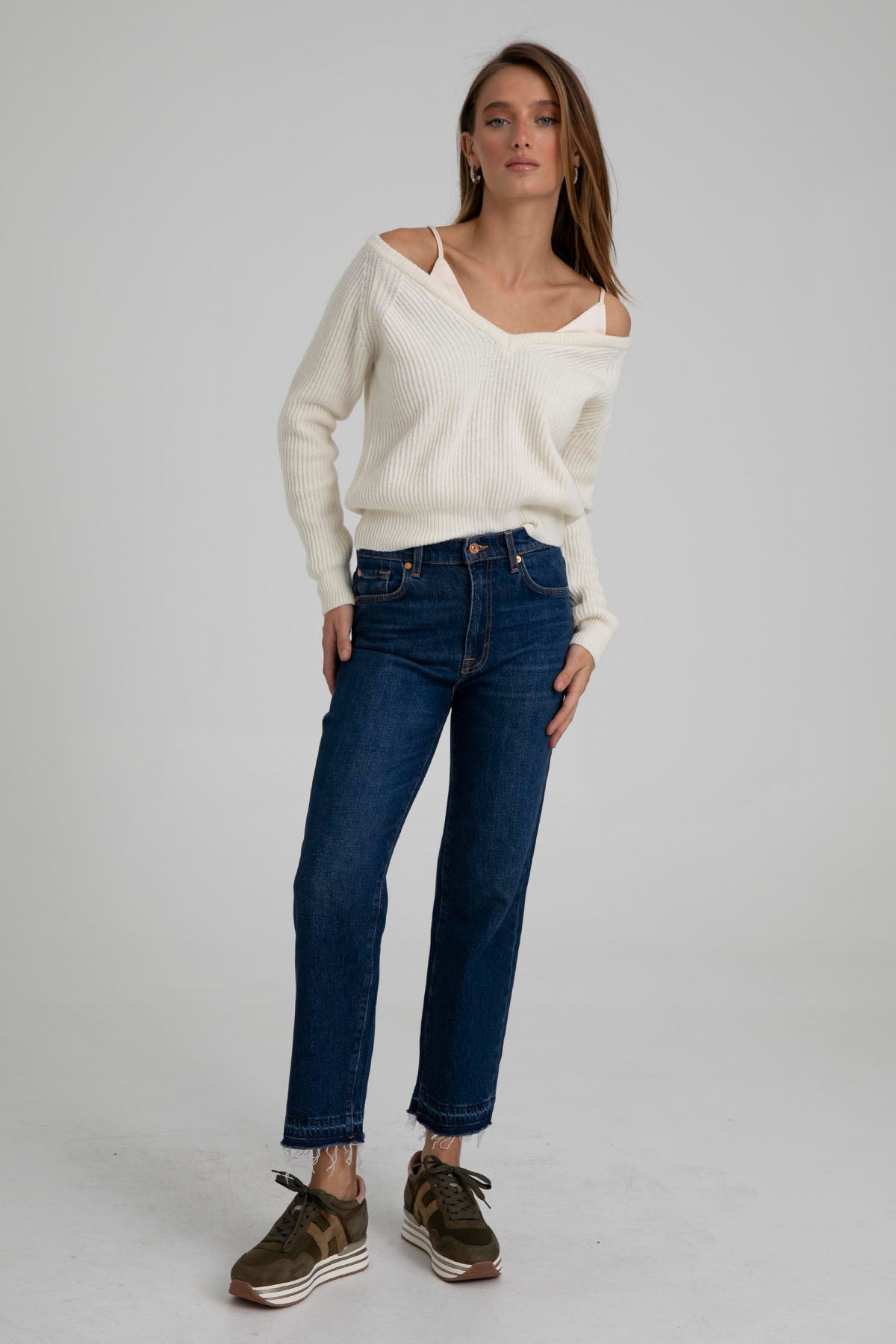 Semicouture Straplez Yaka Örgü Yün Triko-Libas Trendy Fashion Store