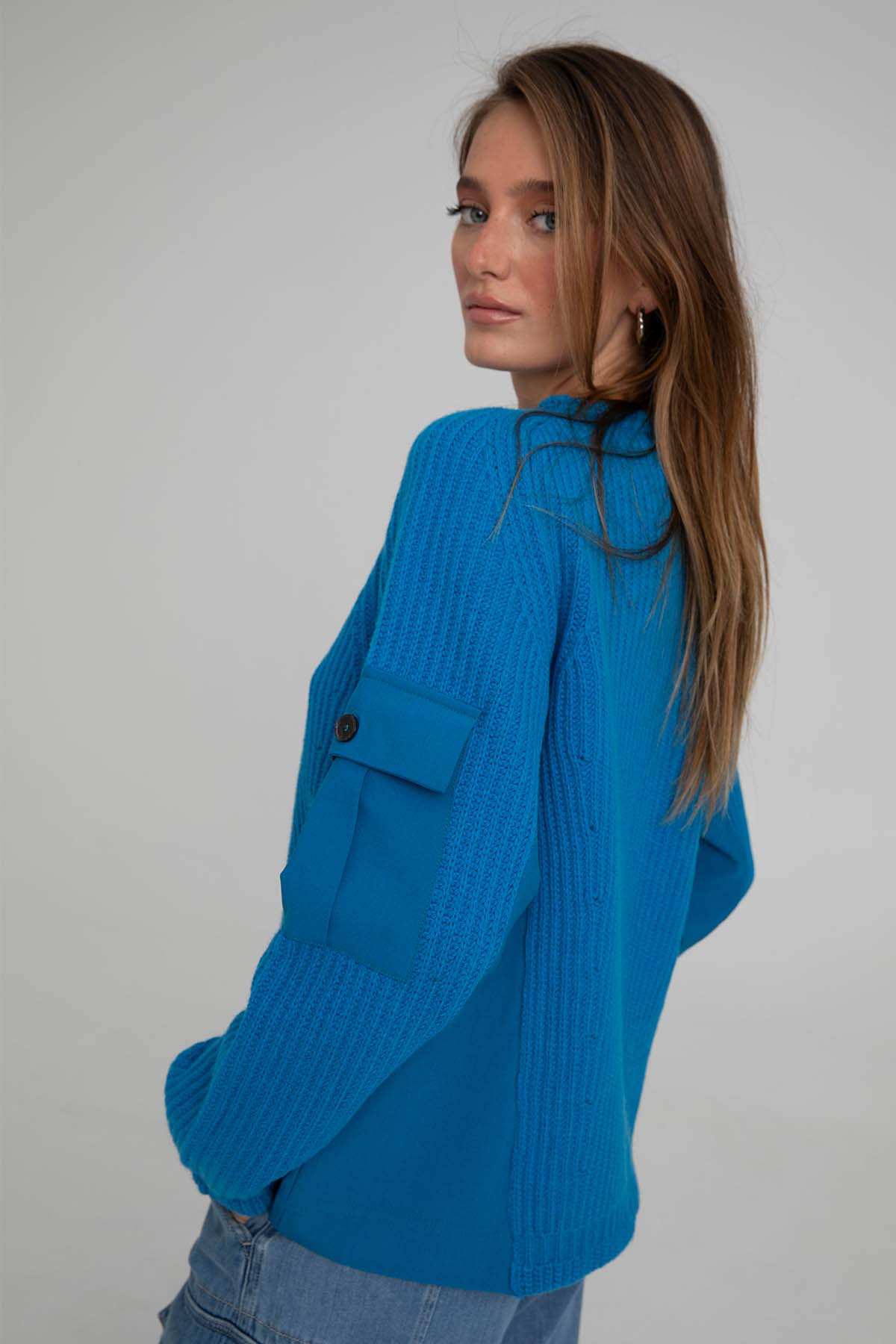 Semicouture Yuvarlak Yaka Örgü Yün Triko-Libas Trendy Fashion Store