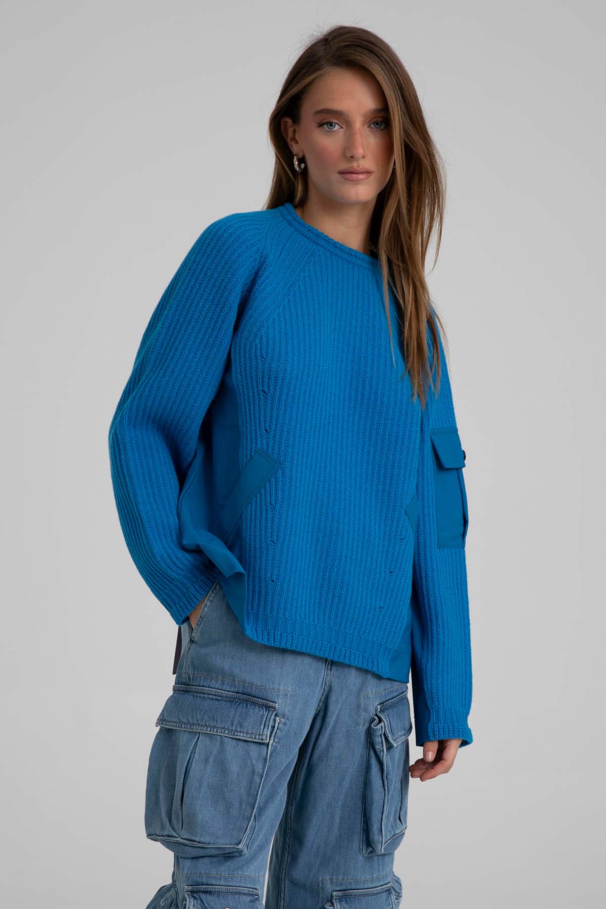 Semicouture Yuvarlak Yaka Örgü Yün Triko-Libas Trendy Fashion Store