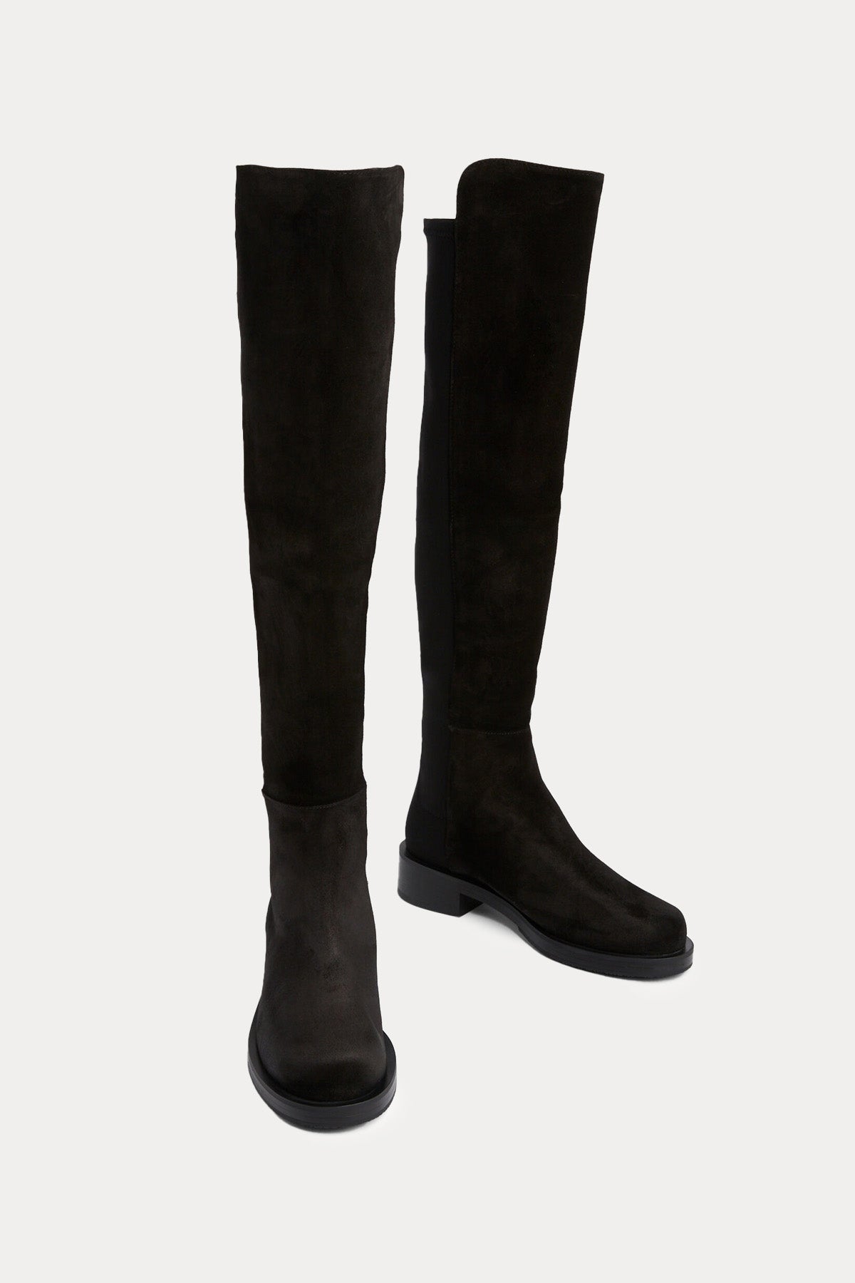 Stuart Weitzman Neopren Detaylı Süet Çizme-Libas Trendy Fashion Store