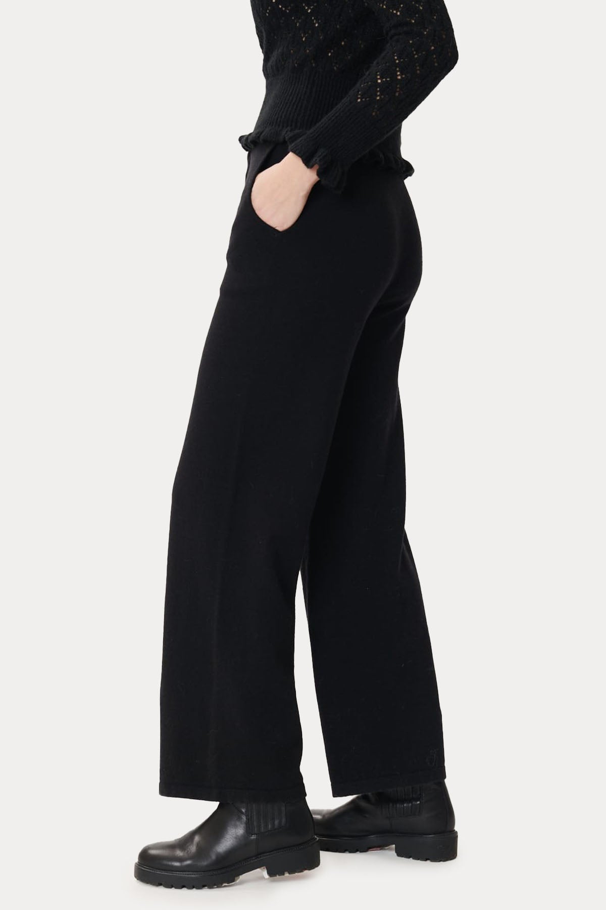 Rene Derhy Nastassia Beli Lastikli Örgü Pantolon-Libas Trendy Fashion Store