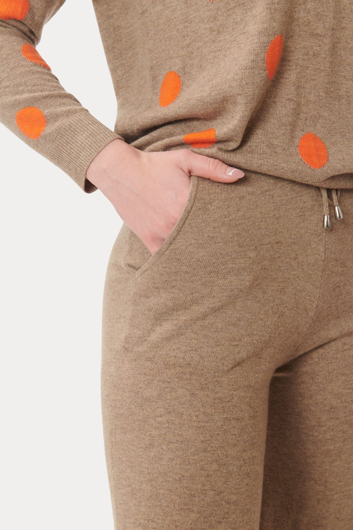 Rene Derhy Nastassia Beli Lastikli Yün Örgü Pantolon-Libas Trendy Fashion Store