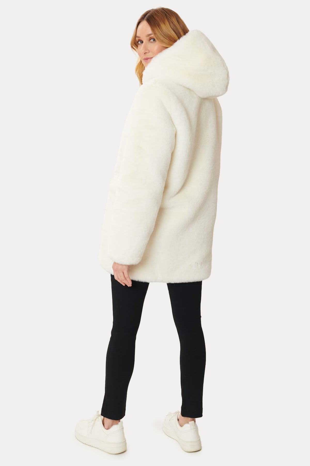 Rene Derhy Carly Kapüşonlu Peluş Manto-Libas Trendy Fashion Store