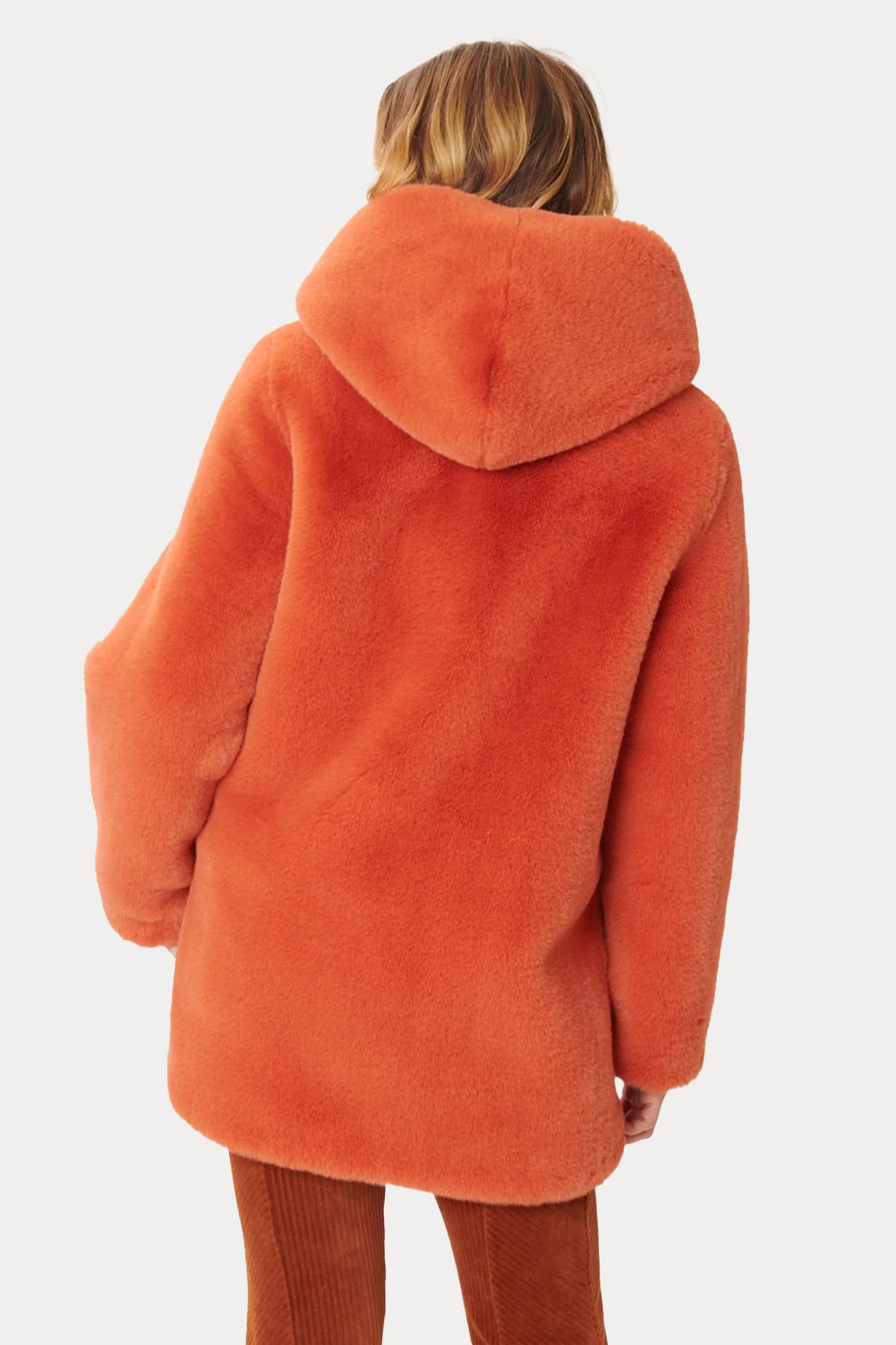 Rene Derhy Carly Kapüşonlu Peluş Manto-Libas Trendy Fashion Store