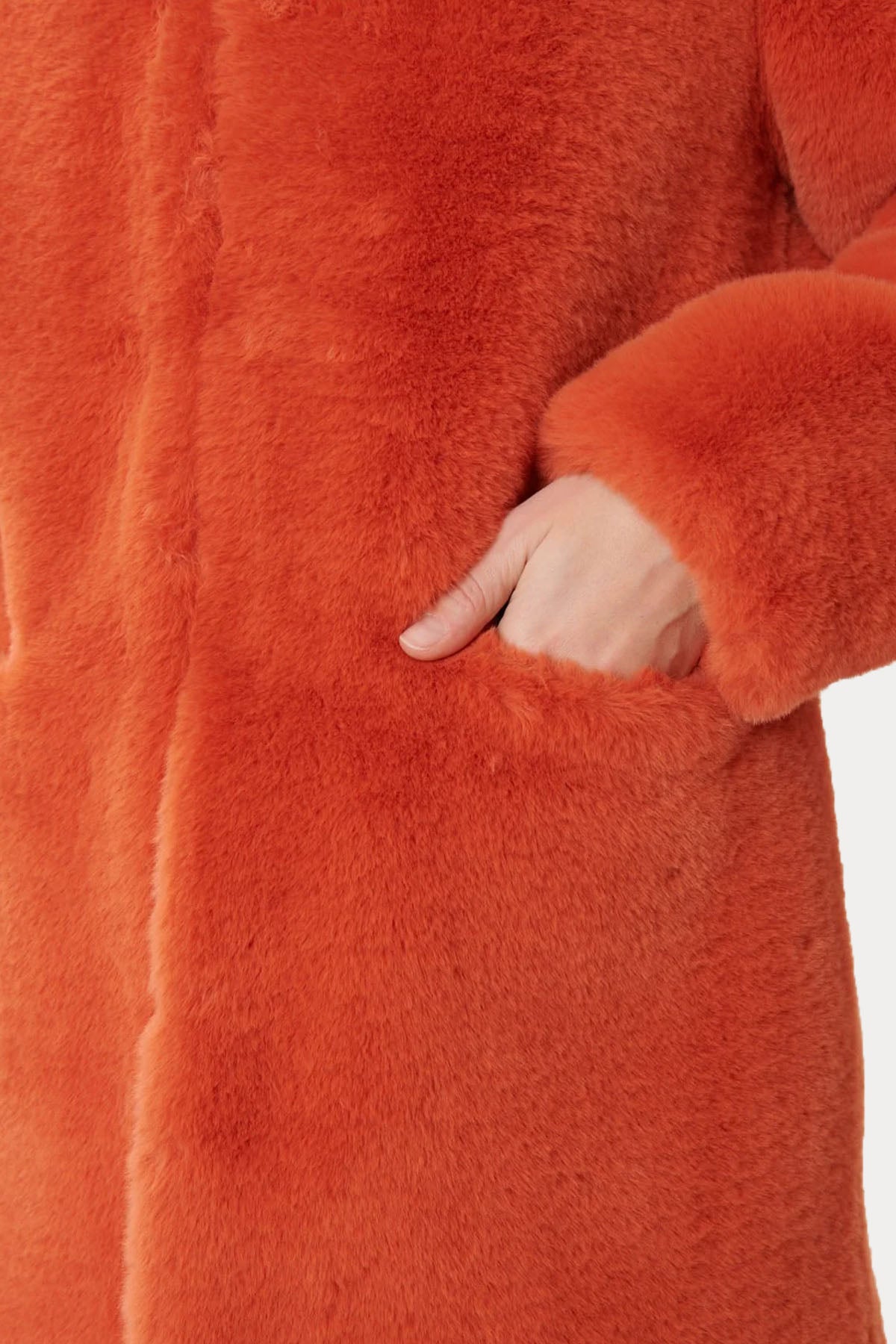 Rene Derhy Carly Kapüşonlu Peluş Manto-Libas Trendy Fashion Store