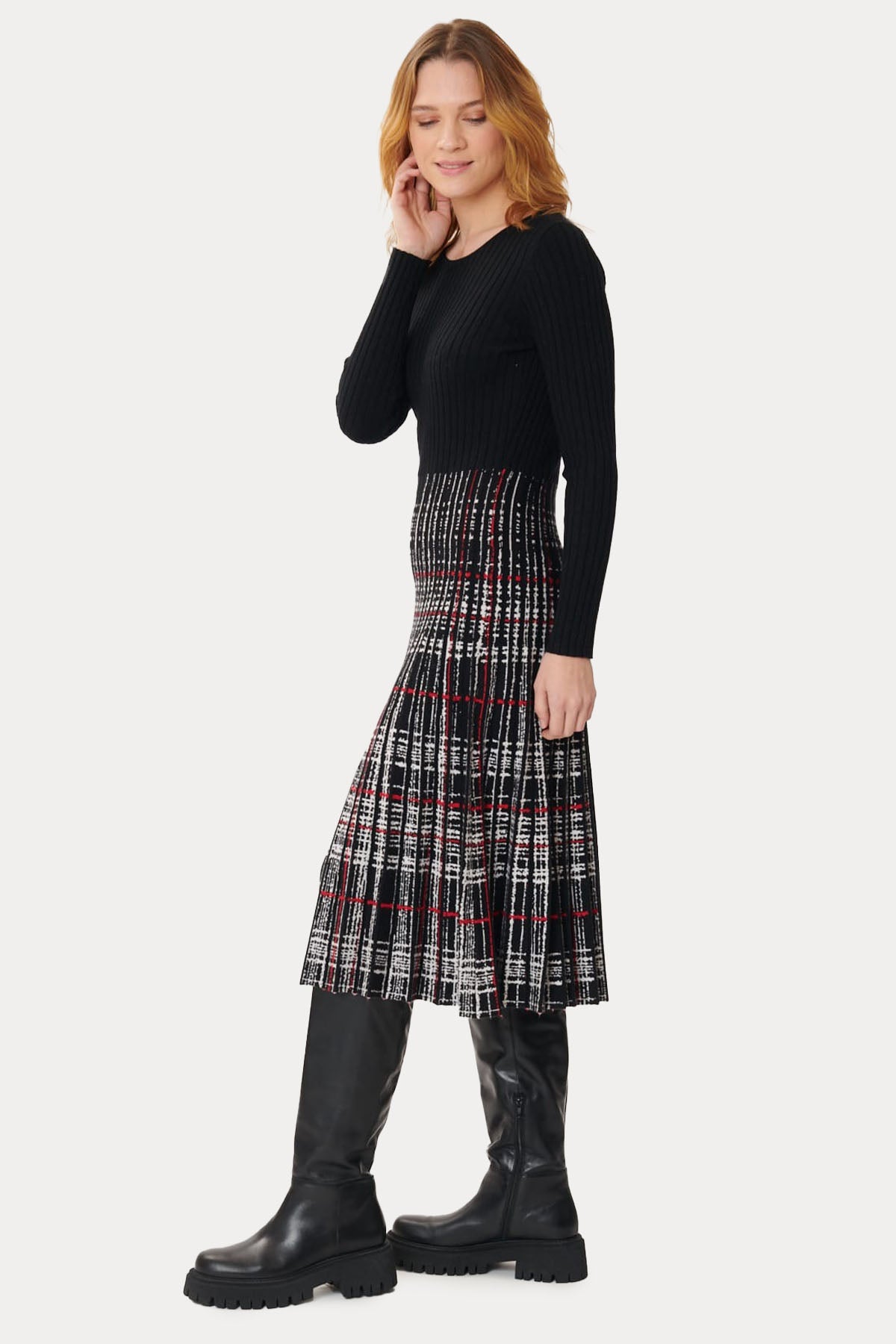 Rene Derhy Georgia Midi Piliseli Elbise-Libas Trendy Fashion Store