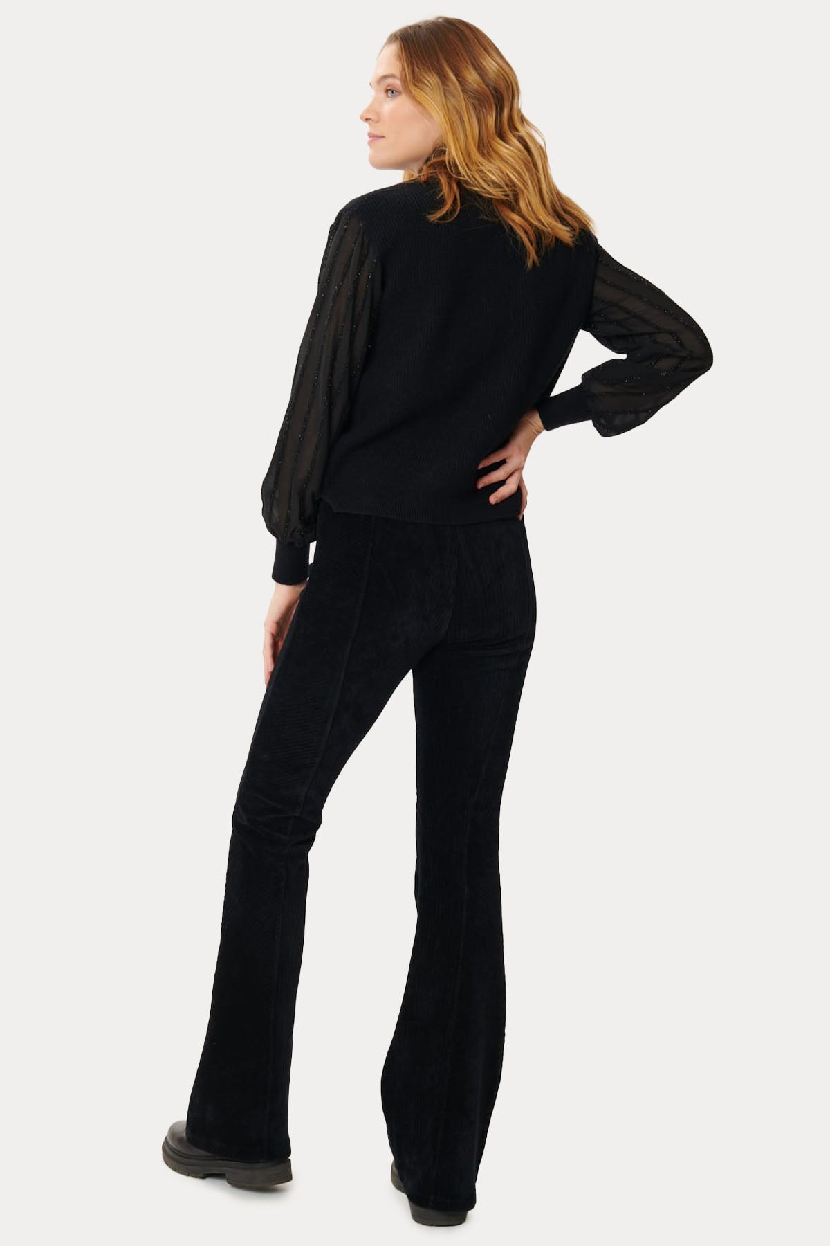 Rene Derhy Nancy Yüksek Bel Streç Fitilli Kadife Pantolon-Libas Trendy Fashion Store