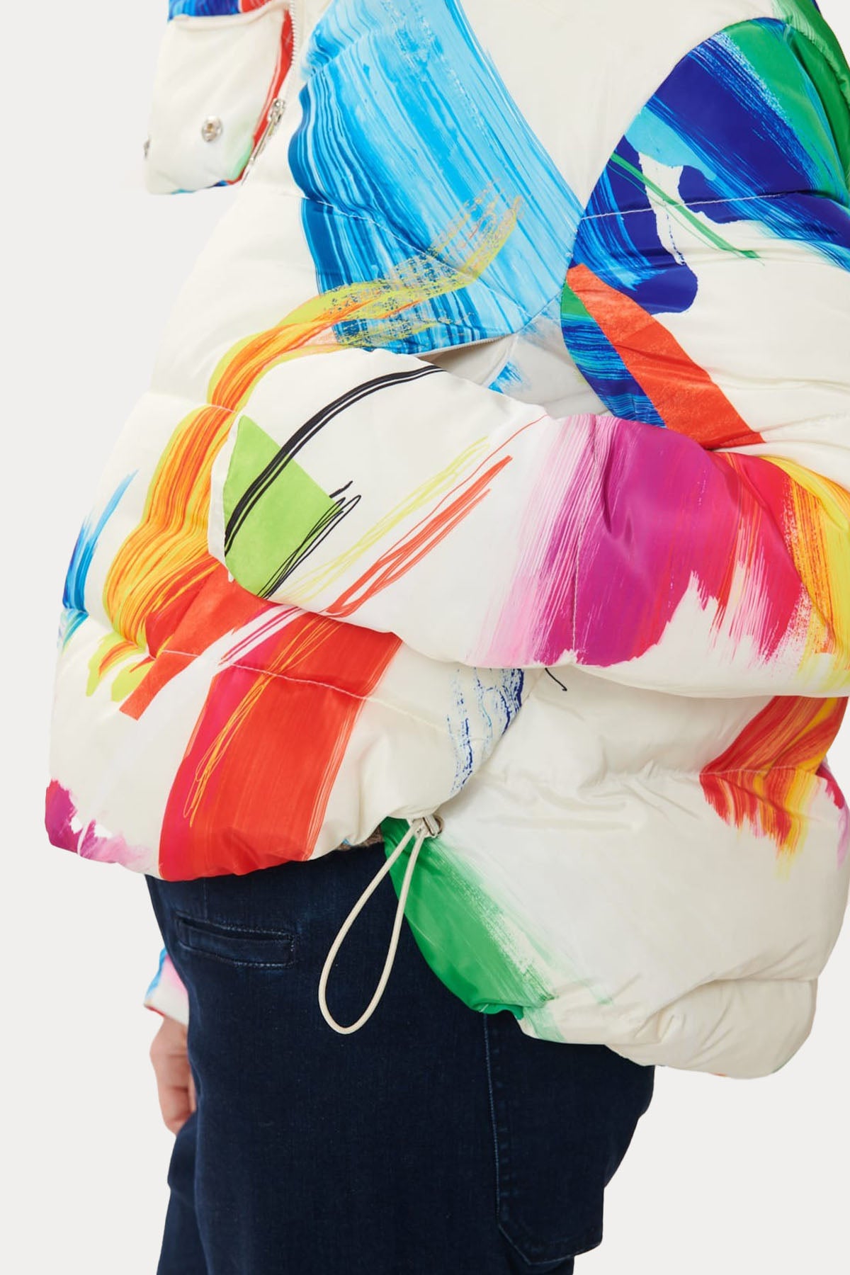 Rene Derhy Fanny Kapüşonlu Renkli Puffer Mont-Libas Trendy Fashion Store