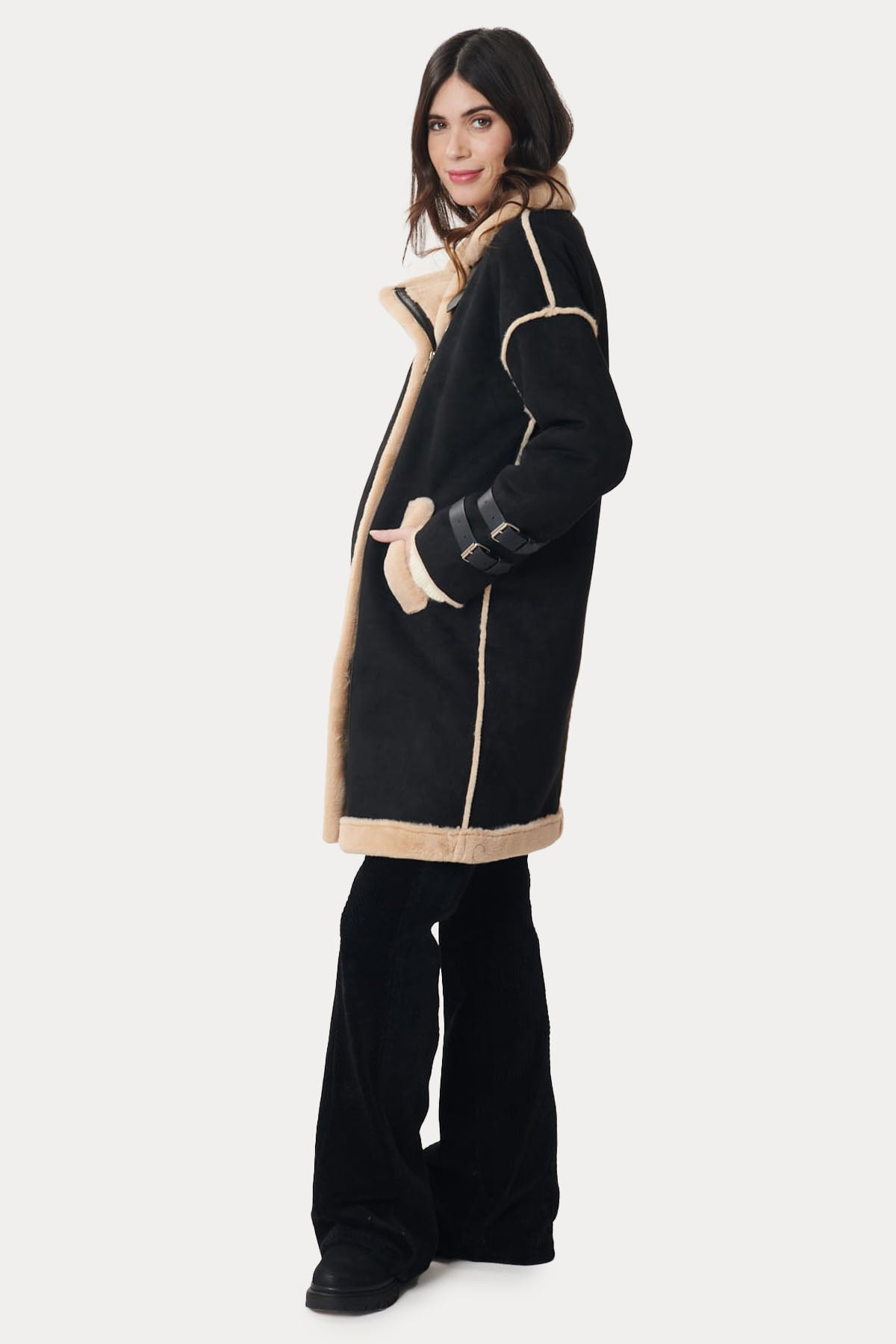 Rene Derhy Cilla Shearling Manto-Libas Trendy Fashion Store