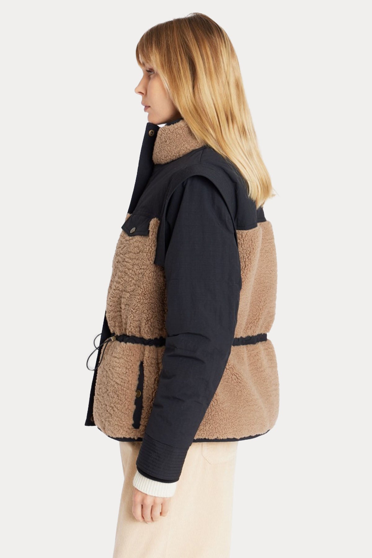 Berenice Mariana Peluş Detaylı Dik Yaka Puffer Mont-Libas Trendy Fashion Store