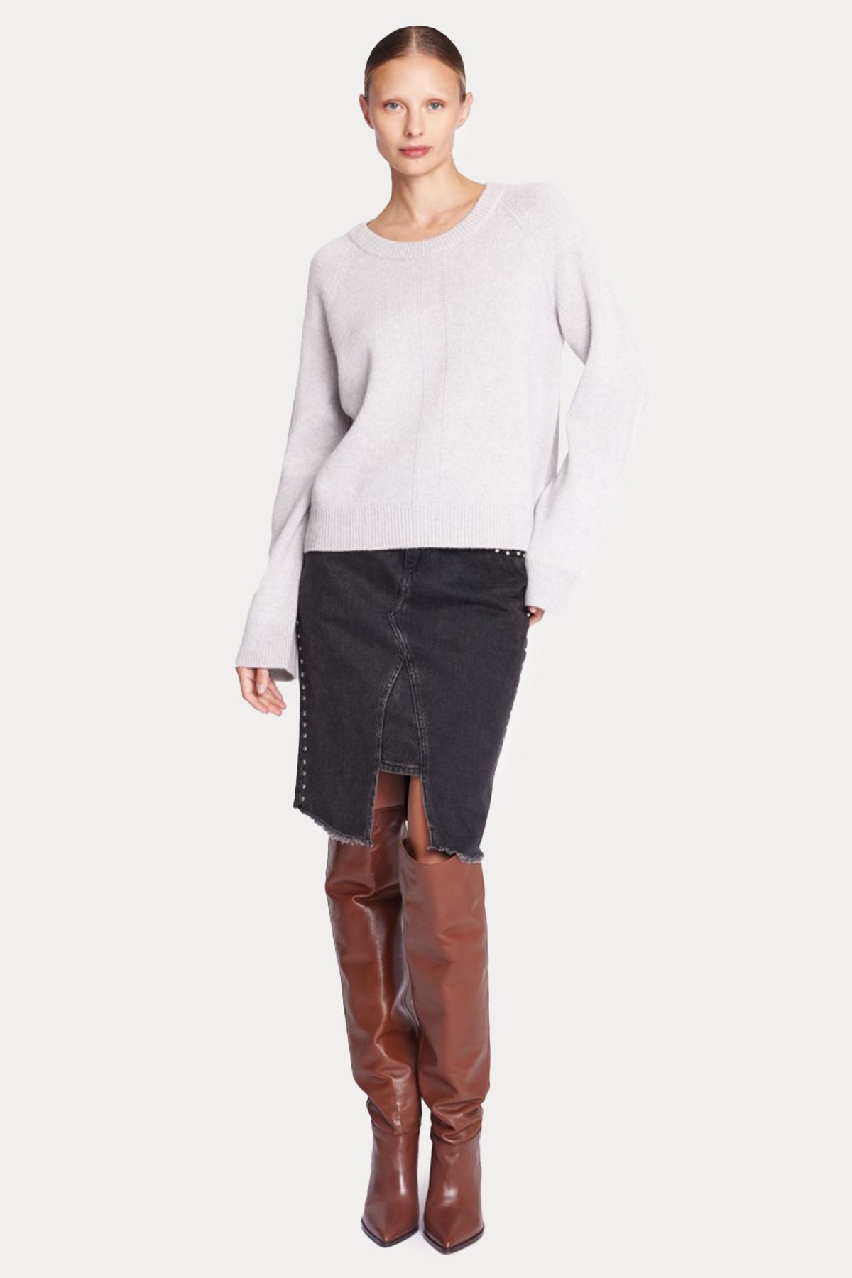 Berenice Alta Sırtta Kanat Desenli Kaşmirli Örgü Yün Triko-Libas Trendy Fashion Store