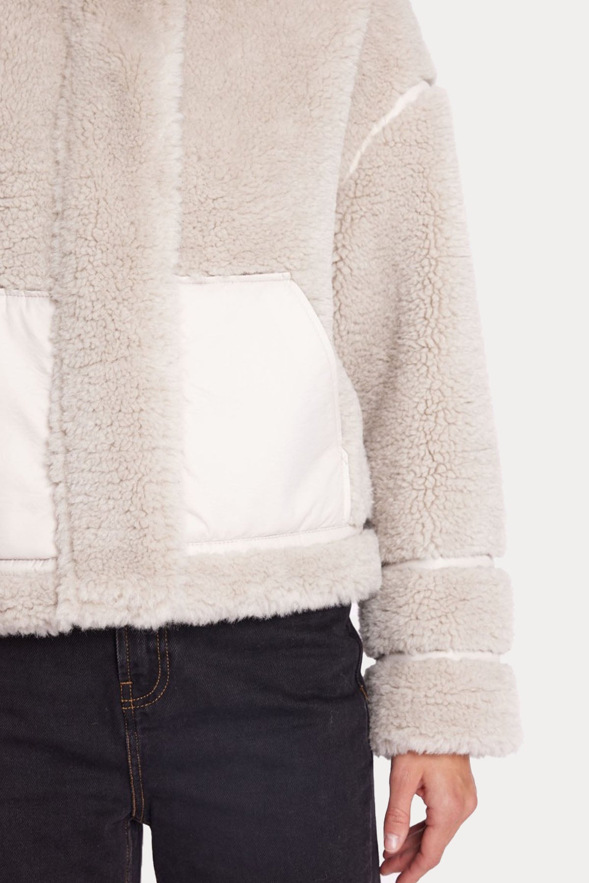 Berenice Maylan Dik Yaka Peluş Mont-Libas Trendy Fashion Store