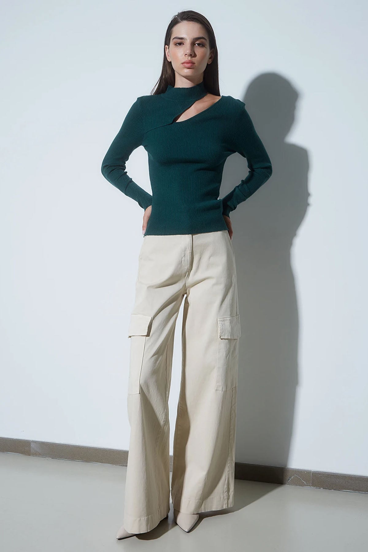 Bsb Dik Yaka Streç Triko-Libas Trendy Fashion Store