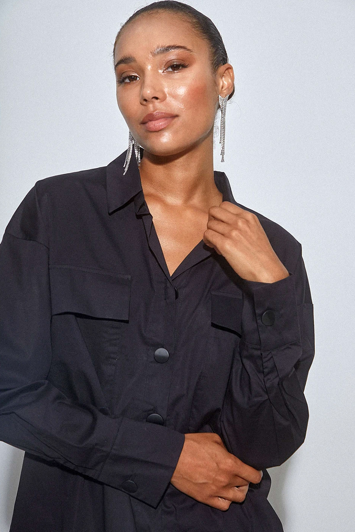 Bsb Geniş Kesim Cepli Gömlek-Libas Trendy Fashion Store