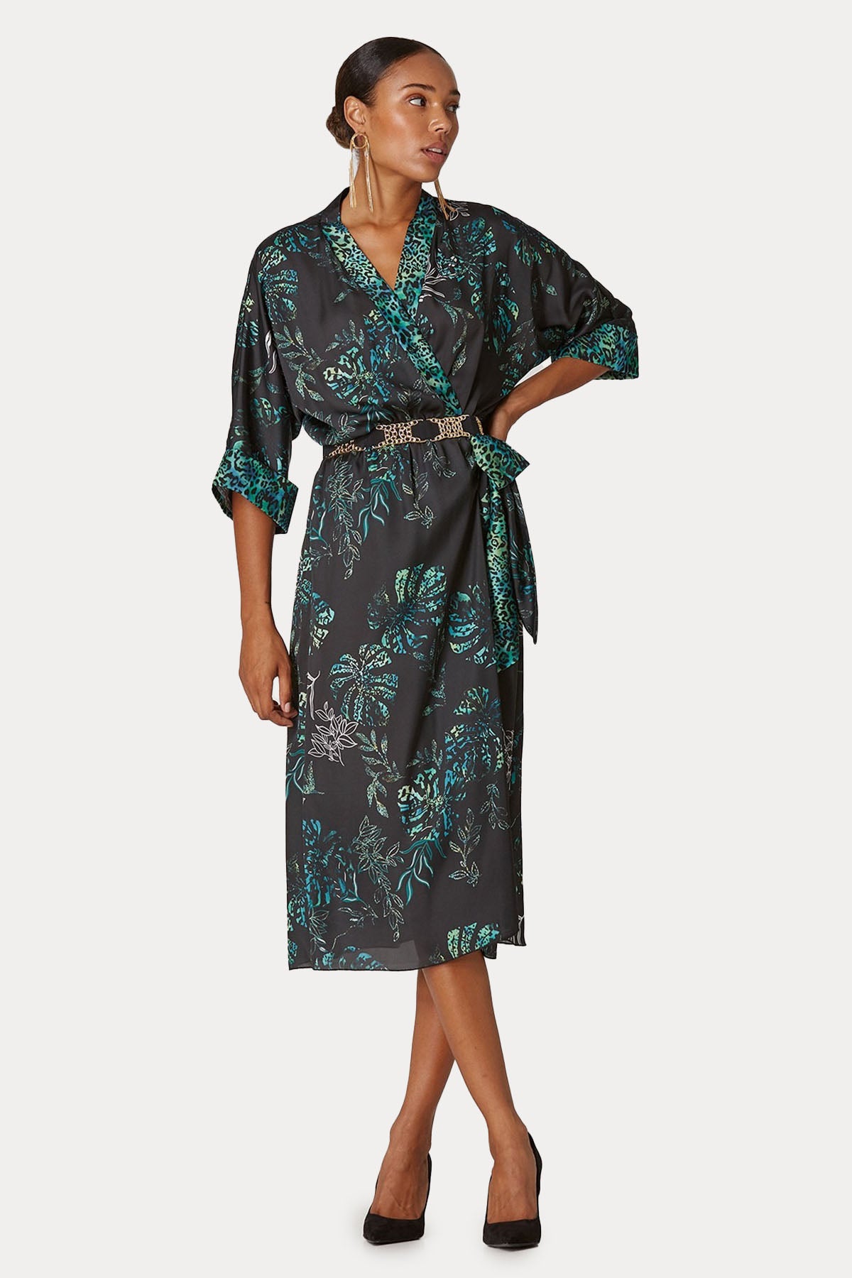 Lynne Kruvaze Midi Elbise-Libas Trendy Fashion Store