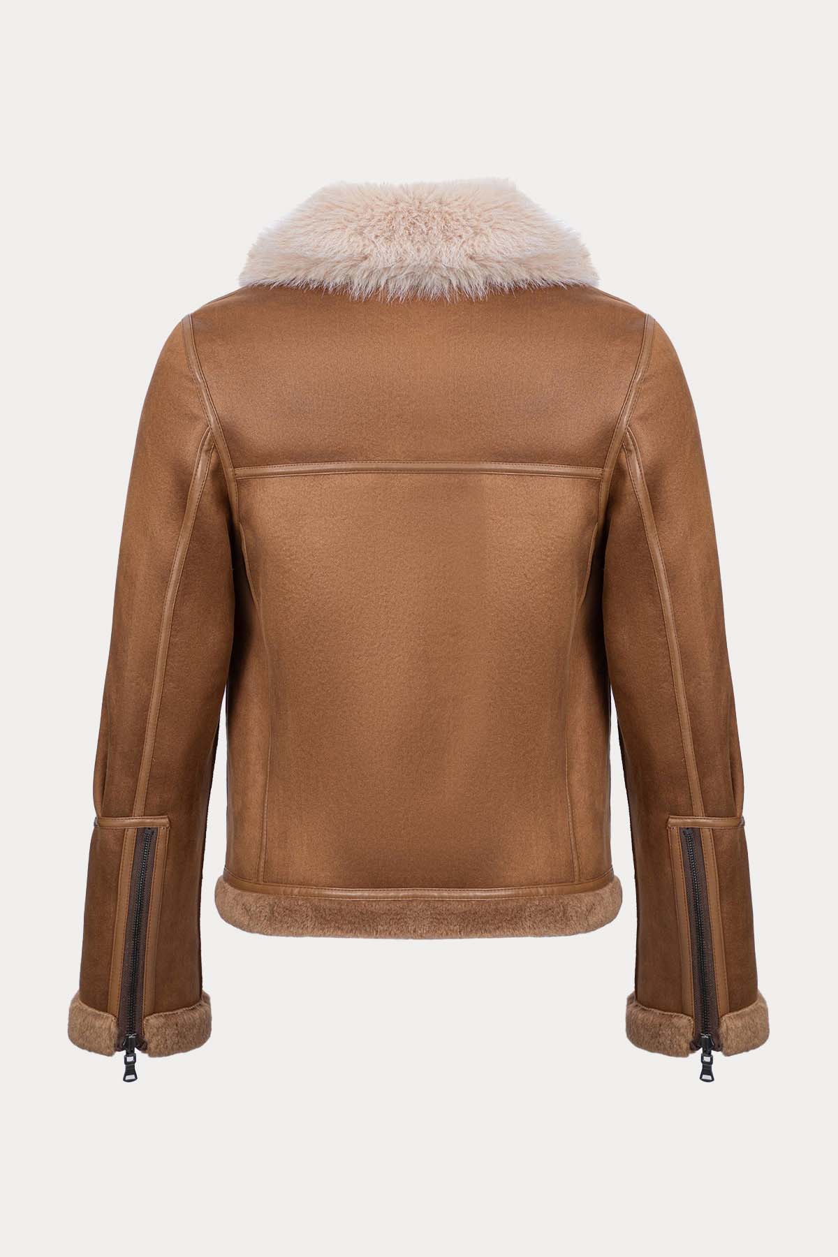 Urbancode Çift Taraflı Eko Kürklü Deri Mont-Libas Trendy Fashion Store