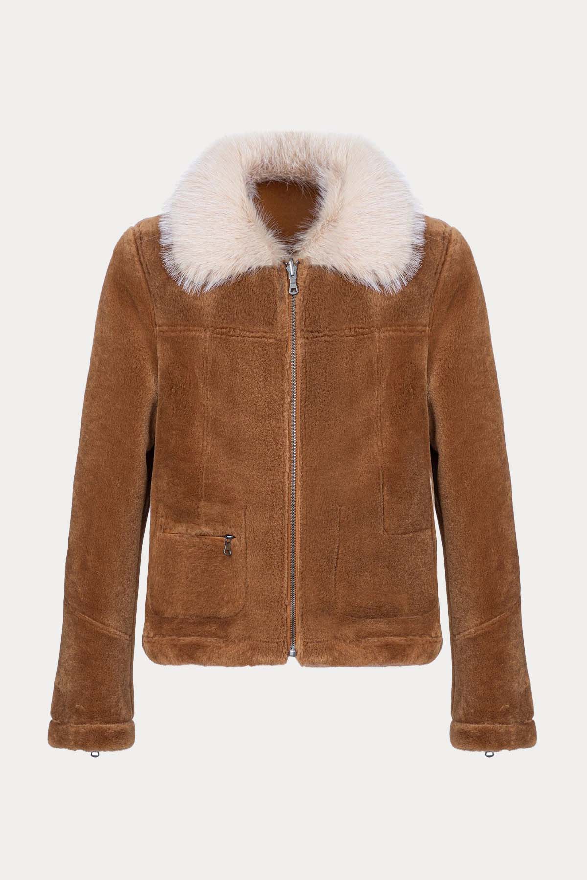 Urbancode Çift Taraflı Eko Kürklü Deri Mont-Libas Trendy Fashion Store