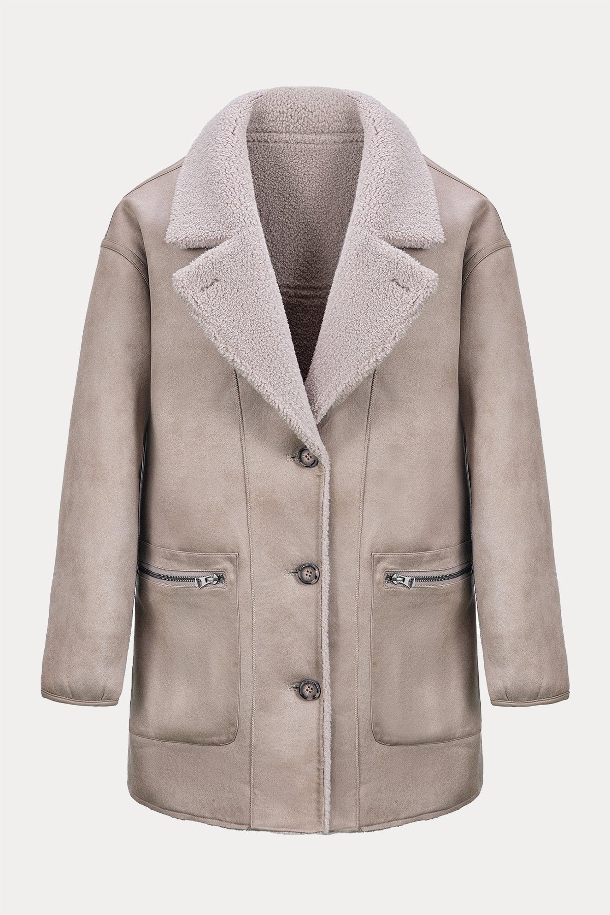 Urbancode Çift Taraflı Eko Kürklü Deri Ceket-Libas Trendy Fashion Store