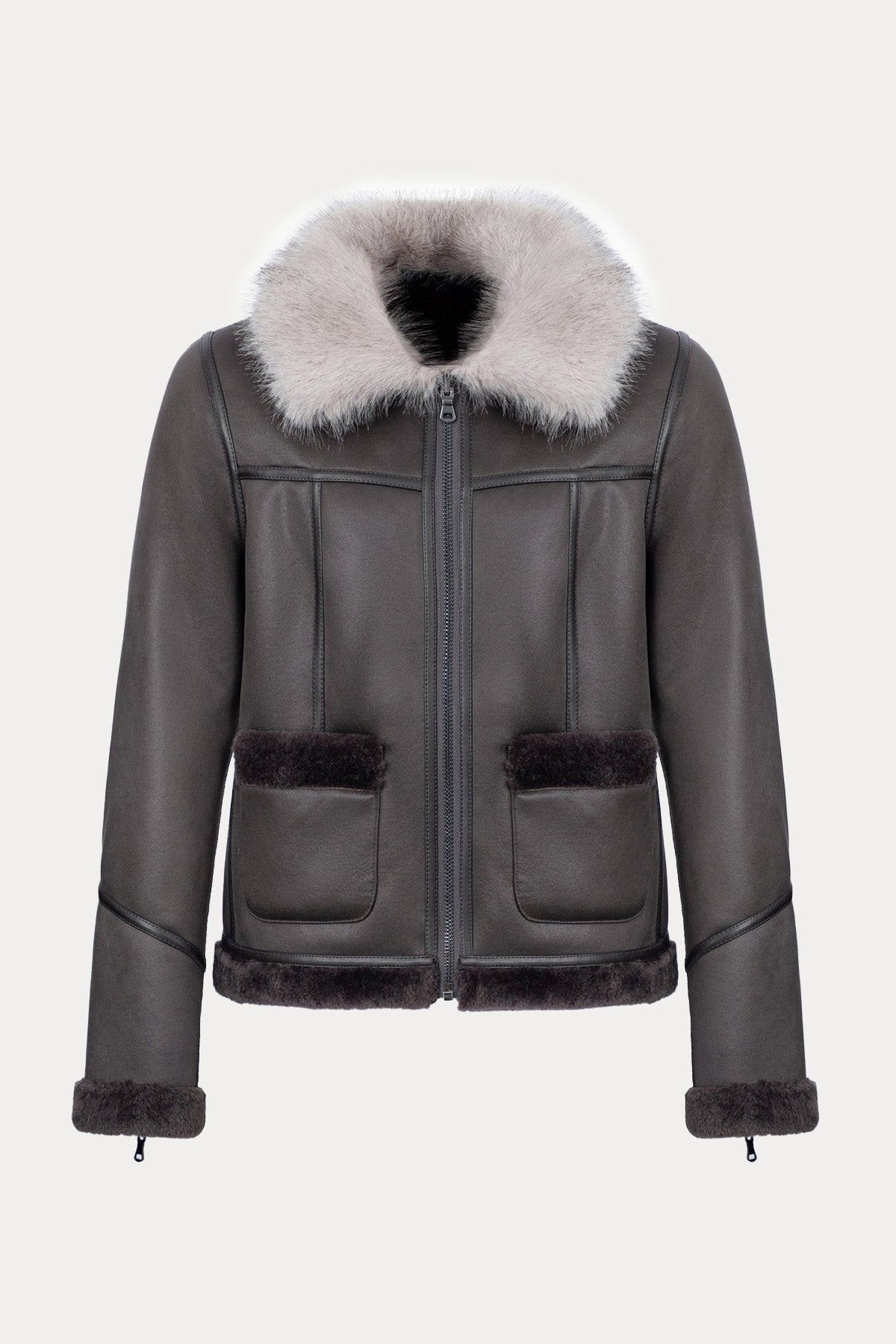 Urbancode Çift Taraflı Eko Kürklü Deri Mont-Libas Trendy Fashion Store