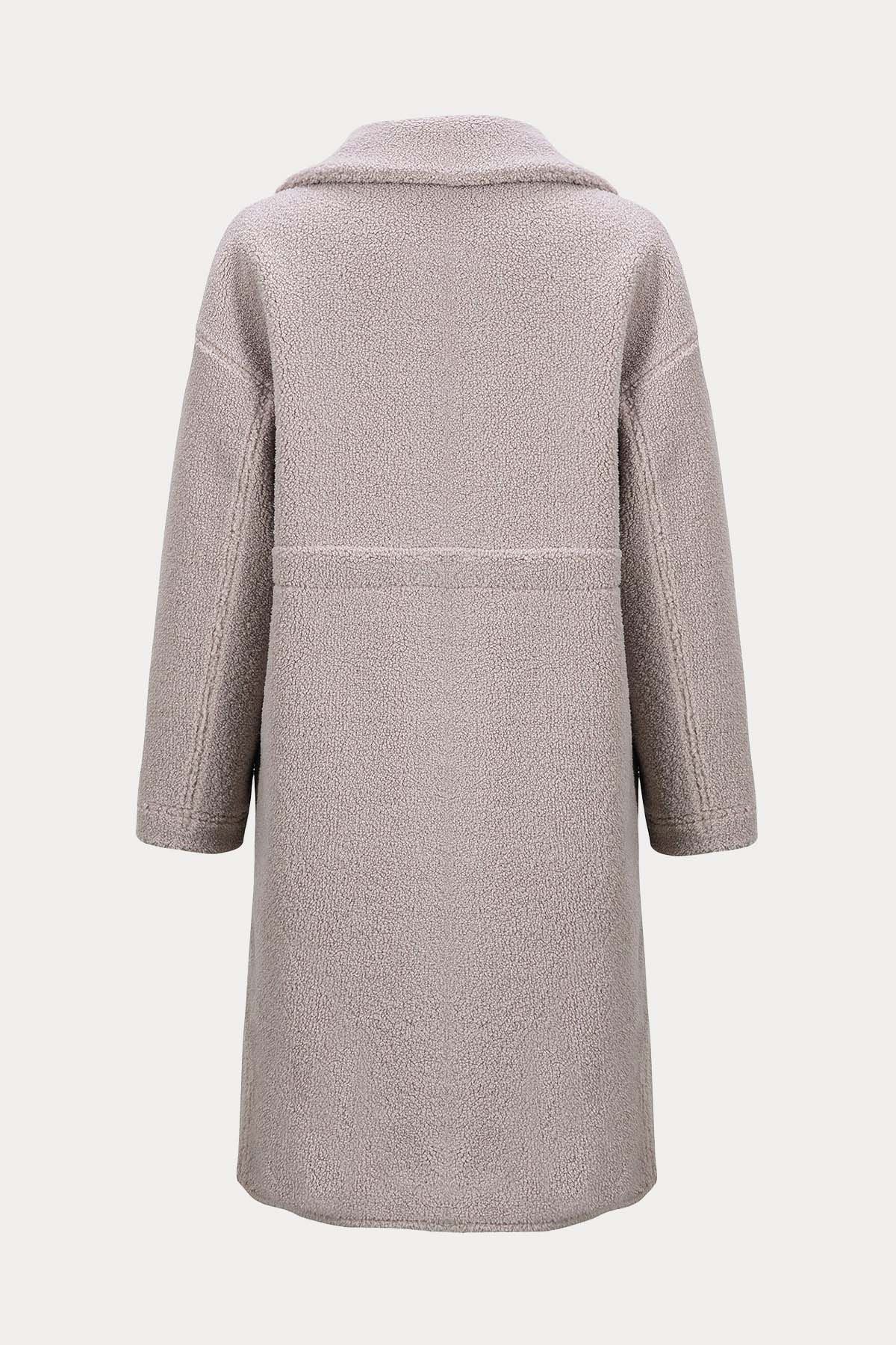 Urbancode Çift Taraflı Eko Kürklü Deri Manto-Libas Trendy Fashion Store