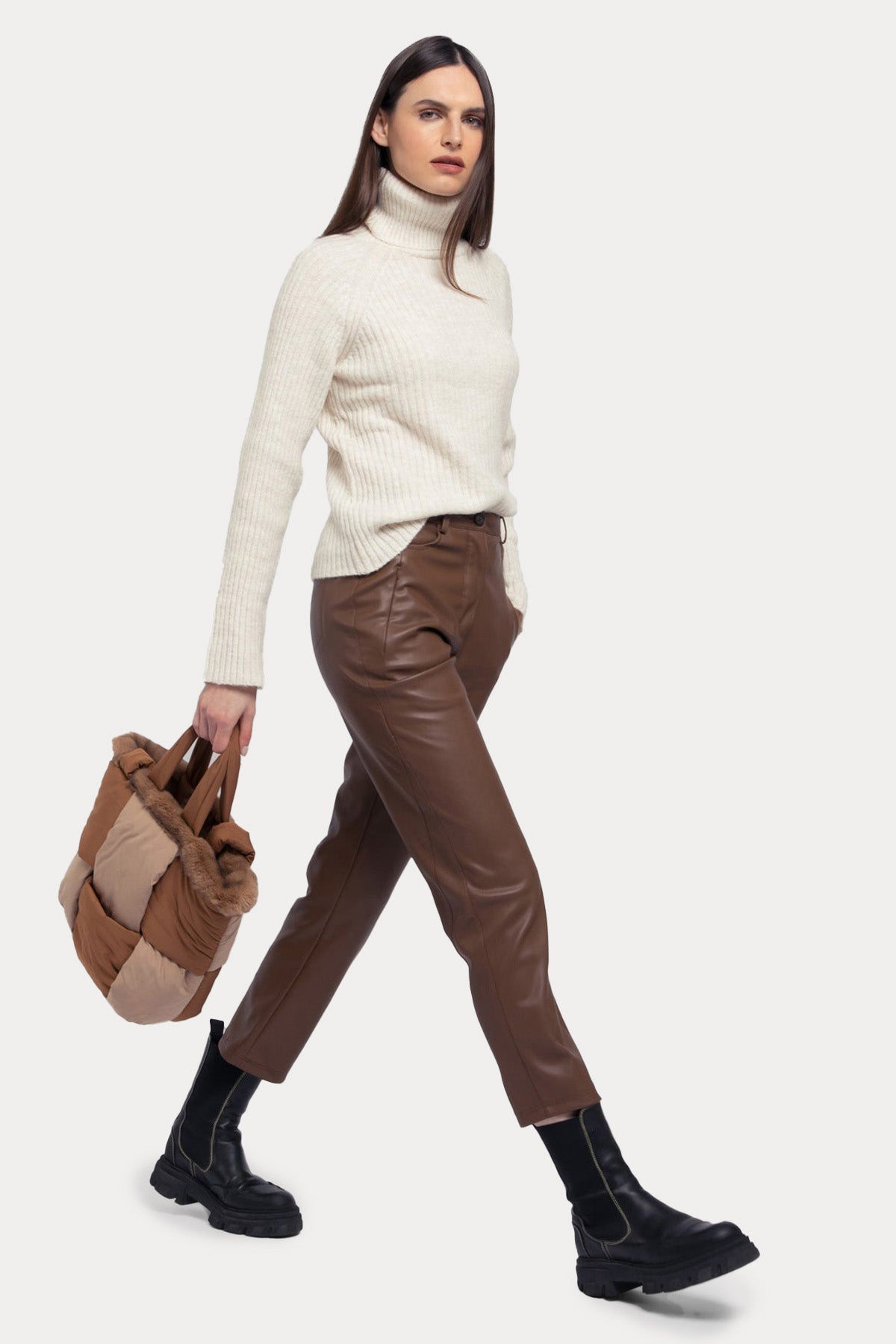 Urbancode Slim Fit Deri Pantolon-Libas Trendy Fashion Store