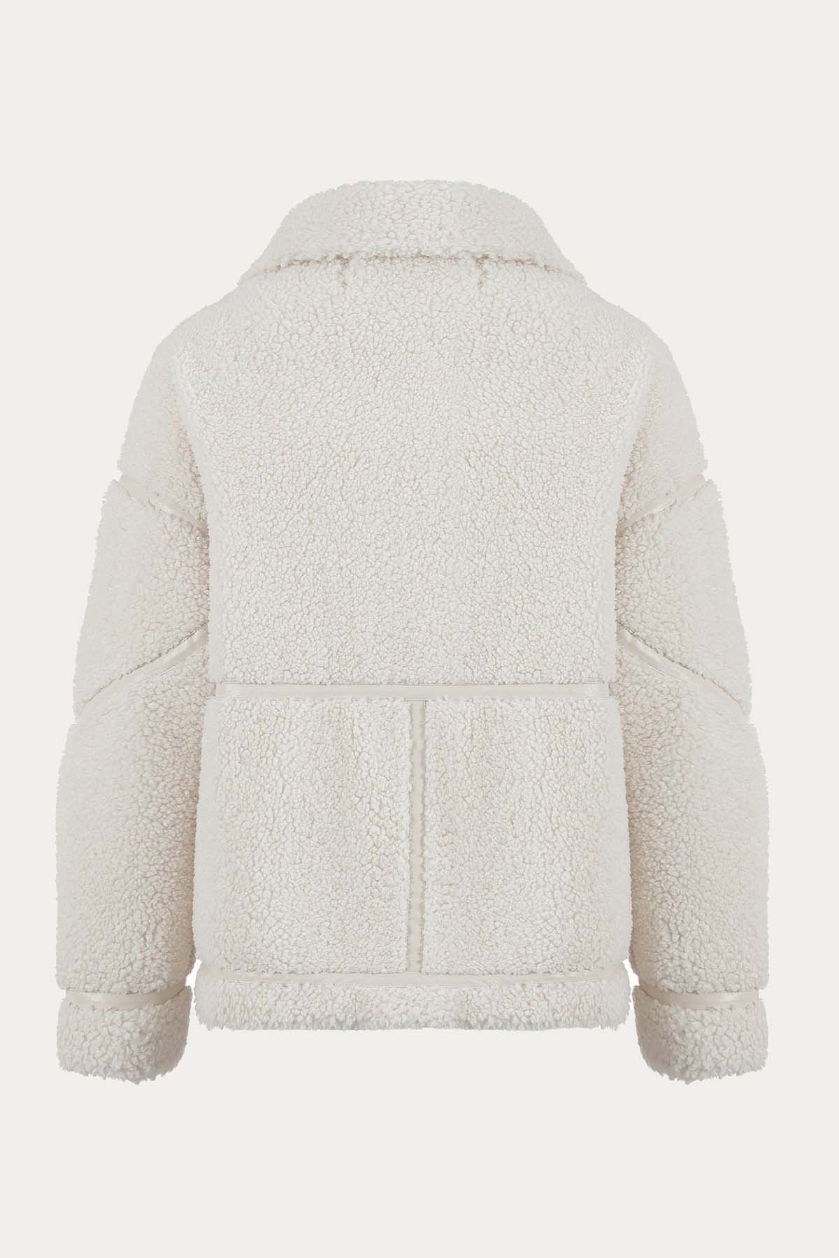 Urbancode Eko Kürklü Deri Detaylı Ceket-Libas Trendy Fashion Store