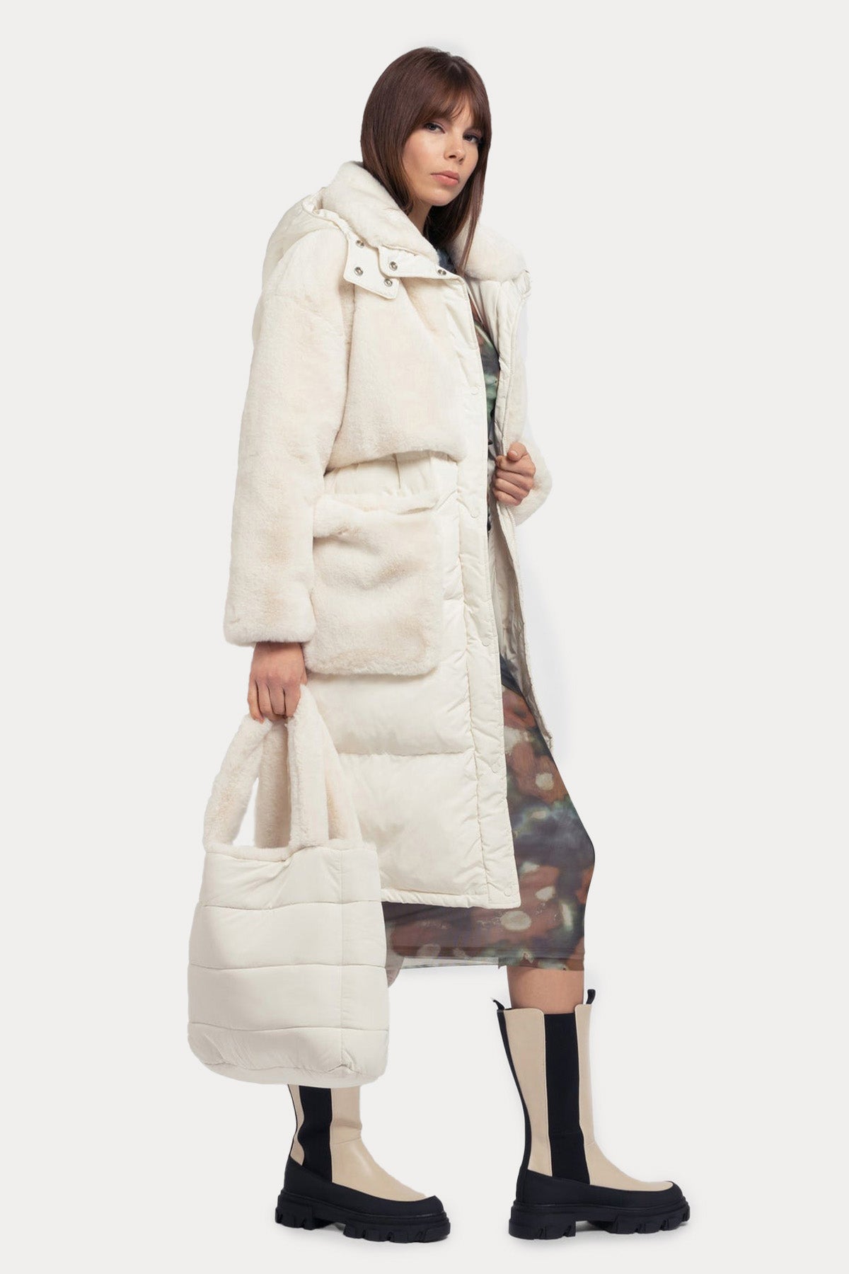 Urbancode Çift Taraflı Eko Kürklü Çanta-Libas Trendy Fashion Store