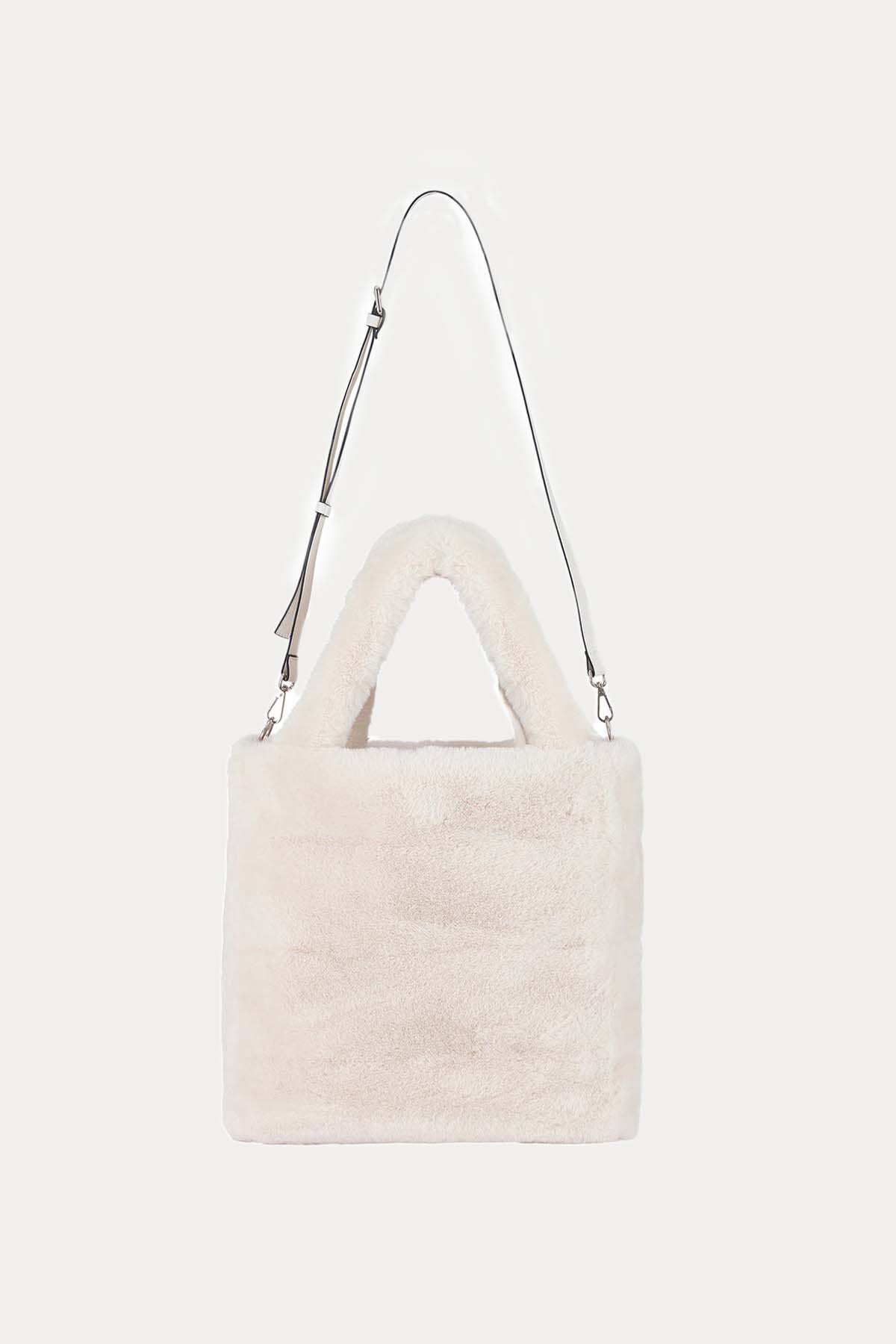 Urbancode Çift Taraflı Eko Kürklü Çanta-Libas Trendy Fashion Store