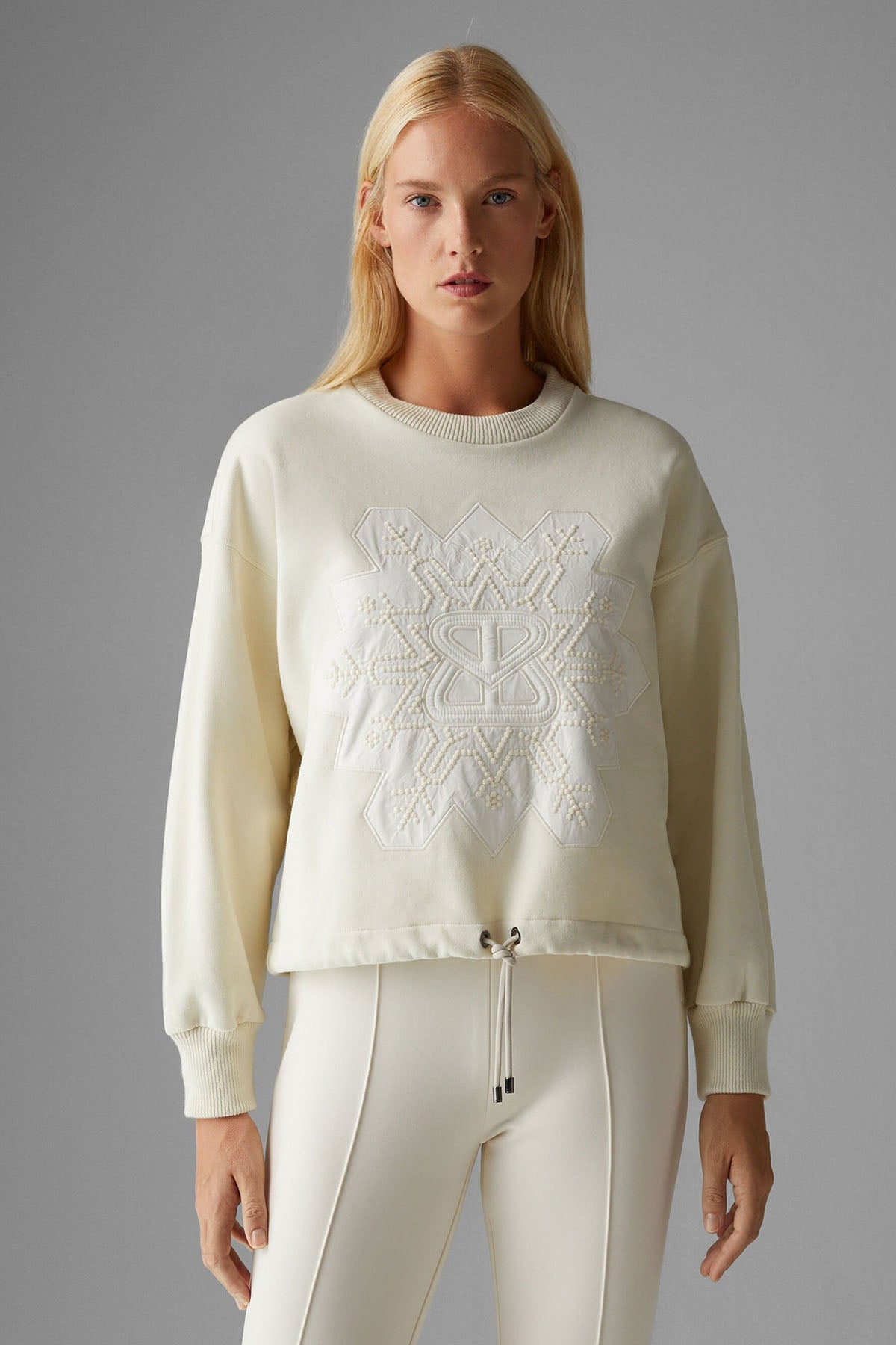 Bogner Helen Etek Ucu Büzgülü Logolu Sweatshirt-Libas Trendy Fashion Store