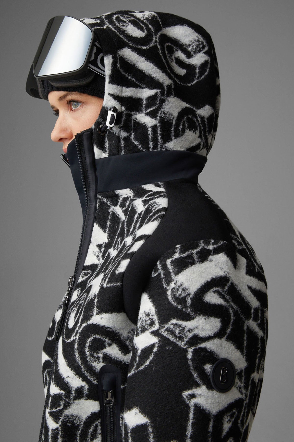 Bogner Aniela Logolu Kapüşonlu Yün Ceket-Libas Trendy Fashion Store