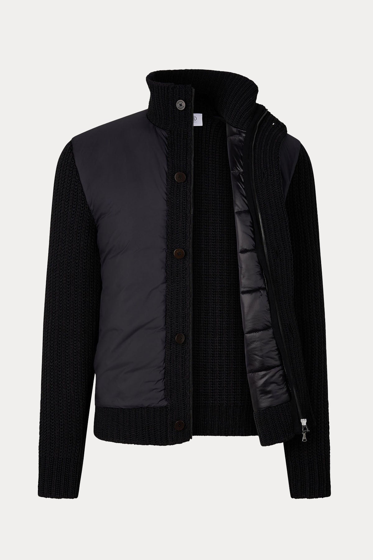 Bogner Pelle Dolgulu Dik Yaka Triko Ceket-Libas Trendy Fashion Store