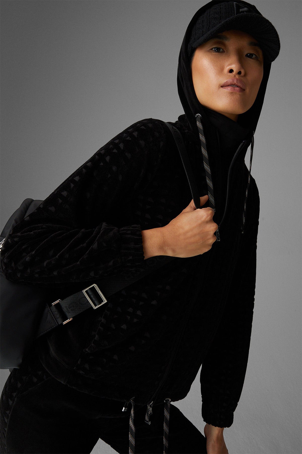 Bogner Layla Kadife Kapüşonlu Sweatshirt Ceket-Libas Trendy Fashion Store