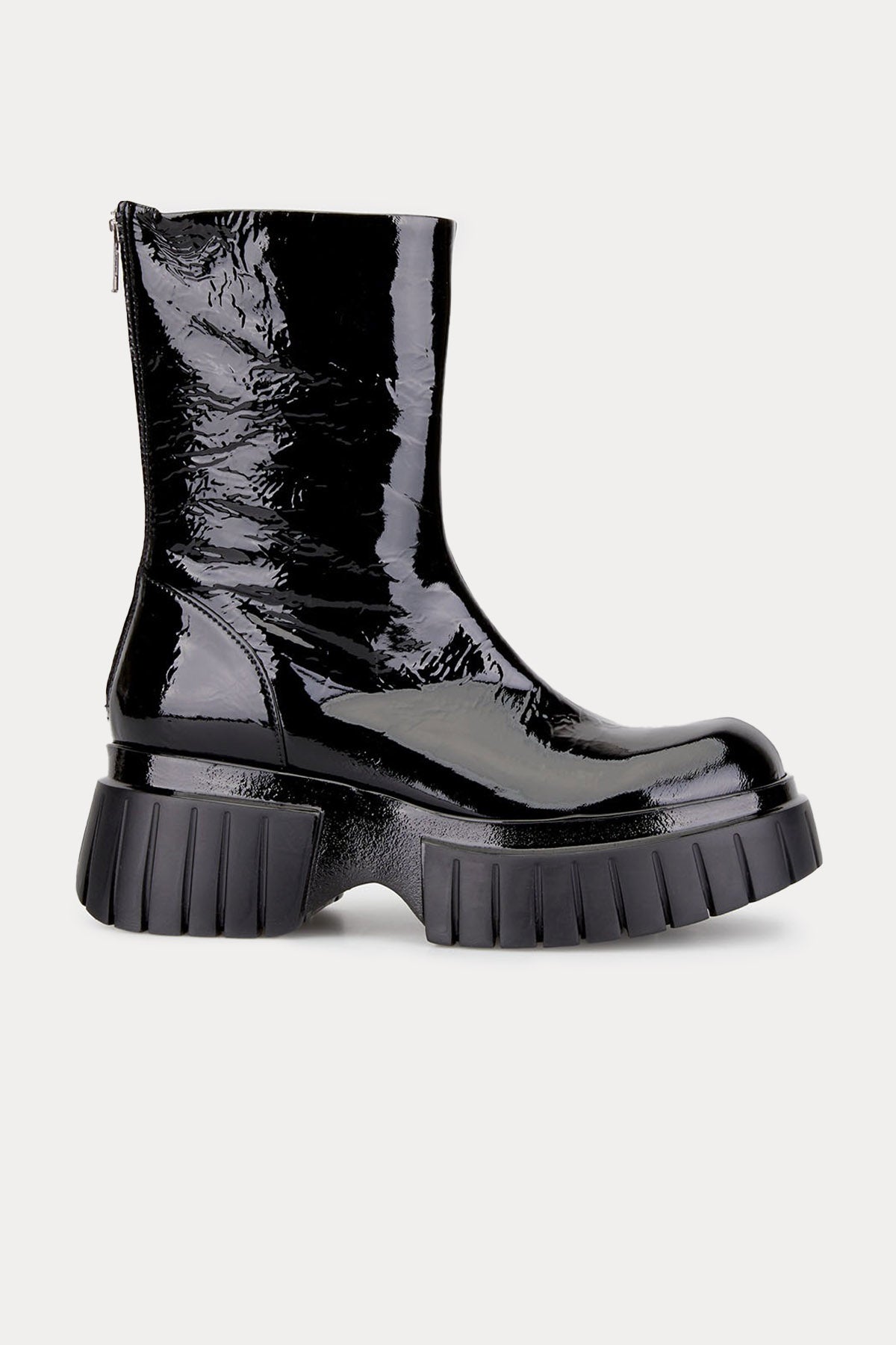 Fruit Fermuarlı Parlak Deri Bot-Libas Trendy Fashion Store