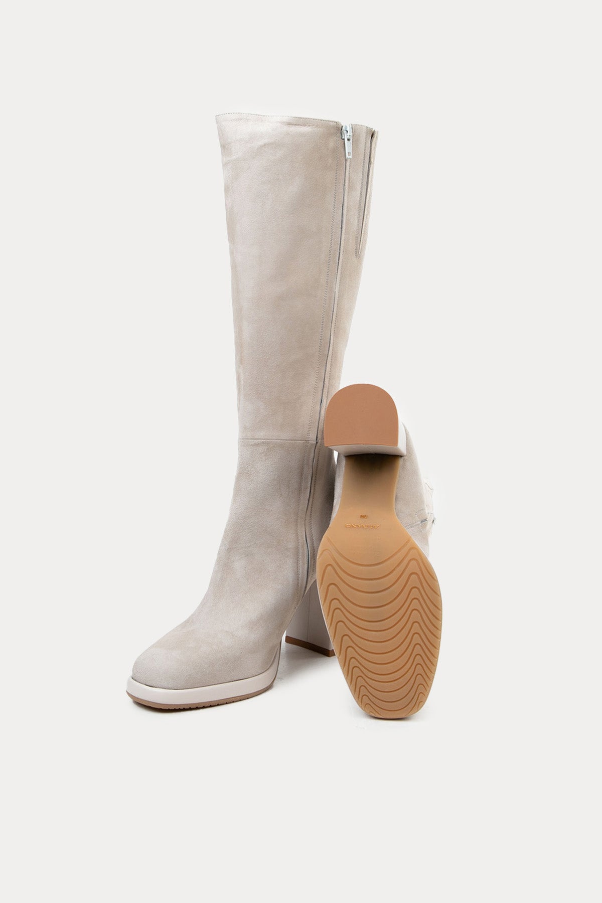 Albano Küt Burunlu Süet Çizme-Libas Trendy Fashion Store