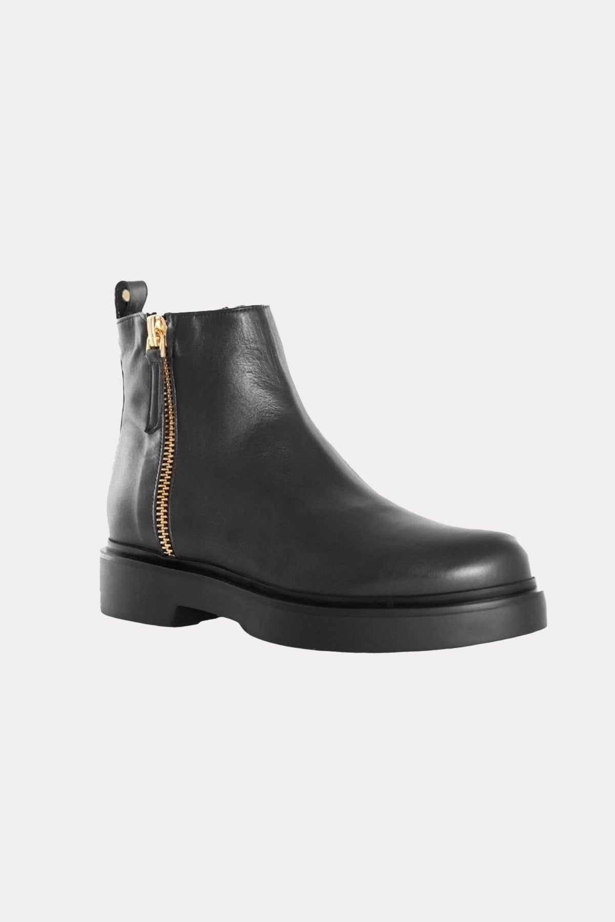 Albano Çift Fermuarlı Deri Bot-Libas Trendy Fashion Store